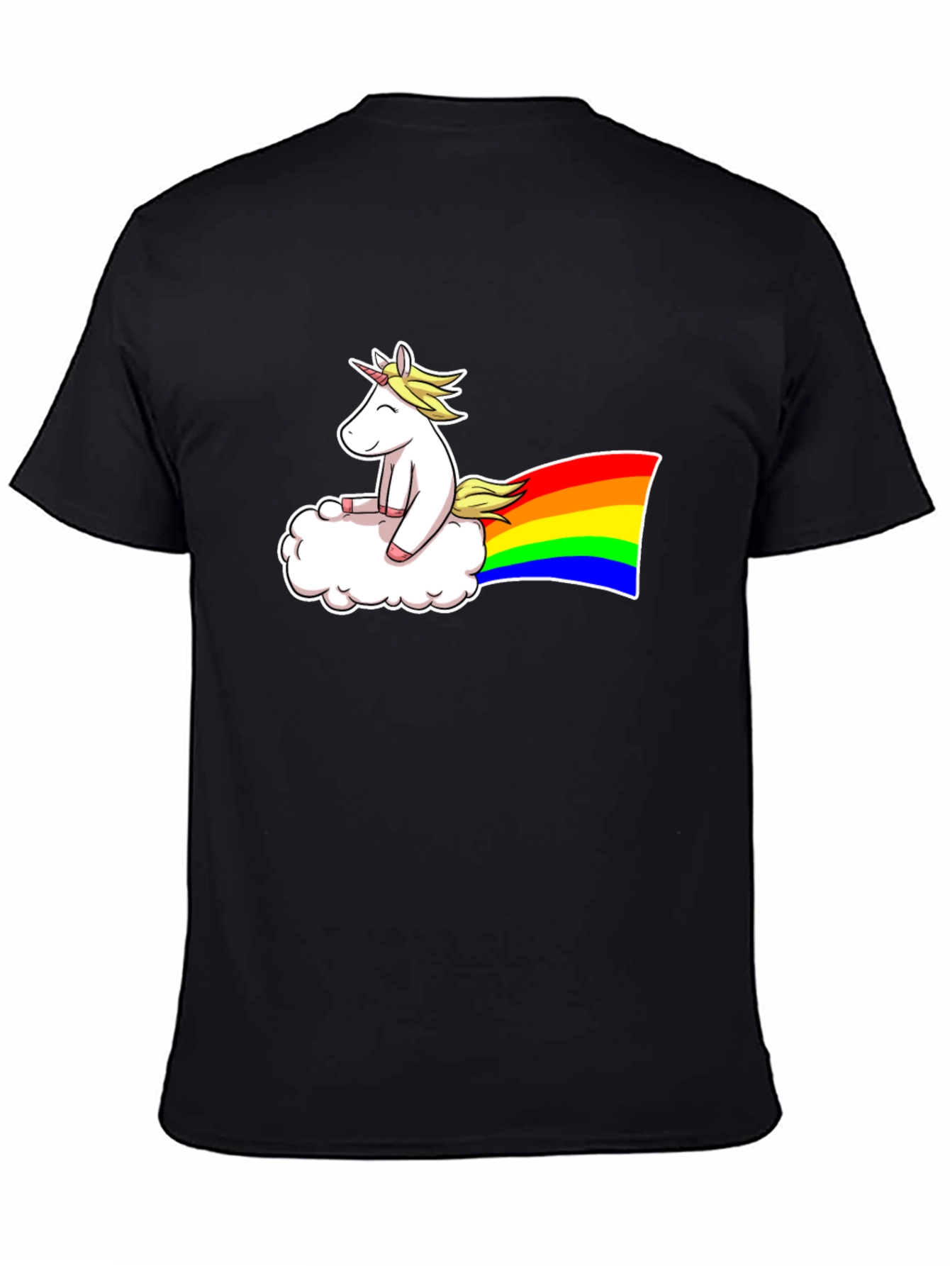 Unicorn Cloud Rainbow Graphic T-Shirt