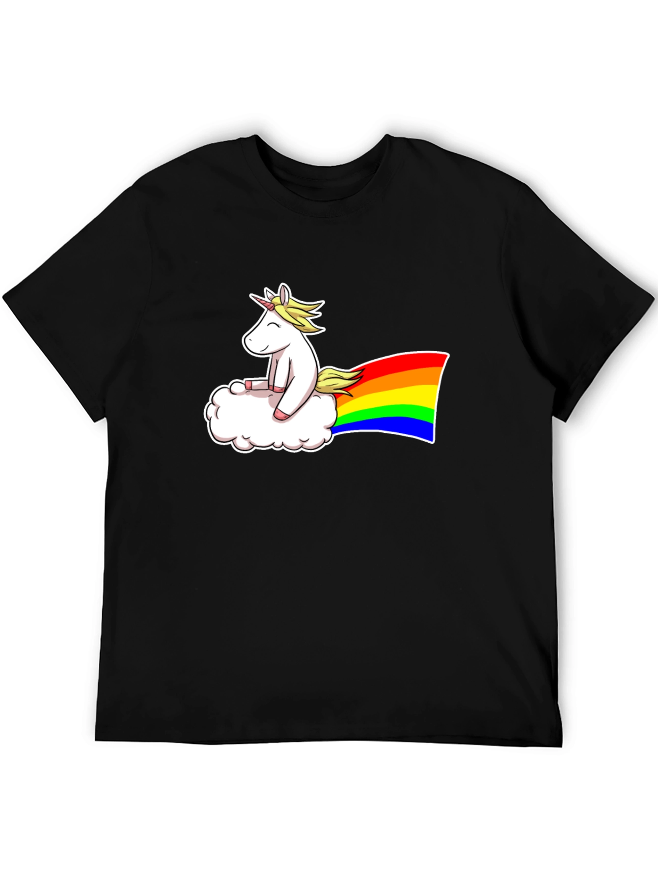 Unicorn Cloud Rainbow Graphic T-Shirt