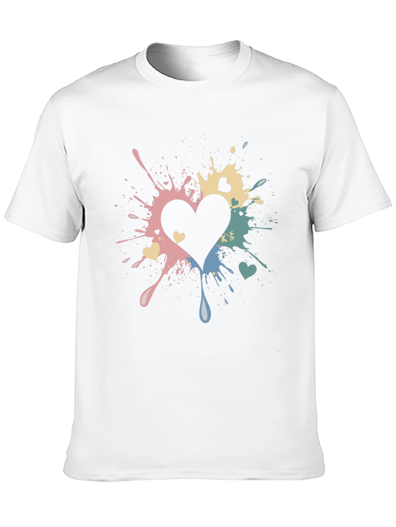 Heart Splatter Graphic T-Shirt