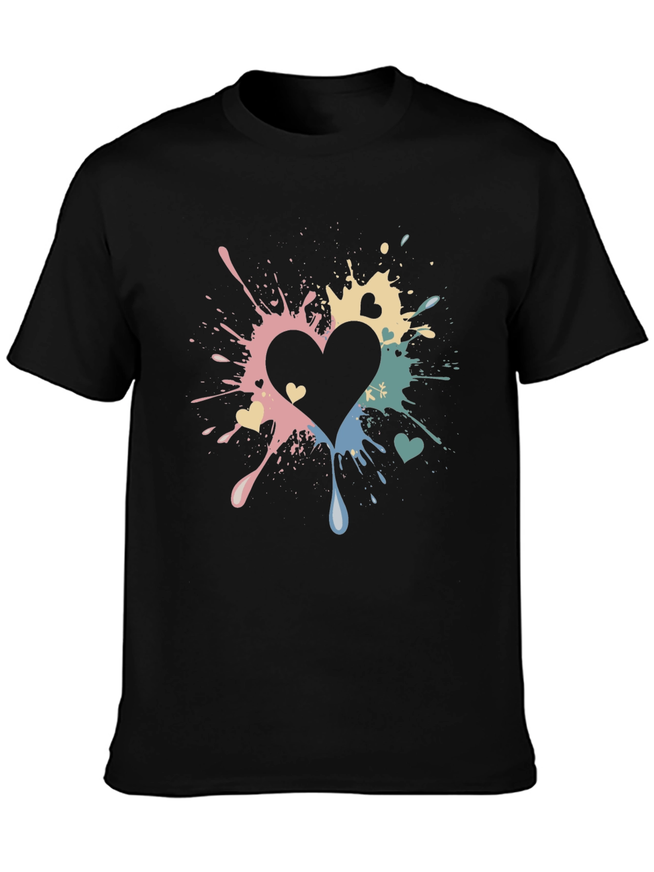 Heart Splatter Graphic T-Shirt