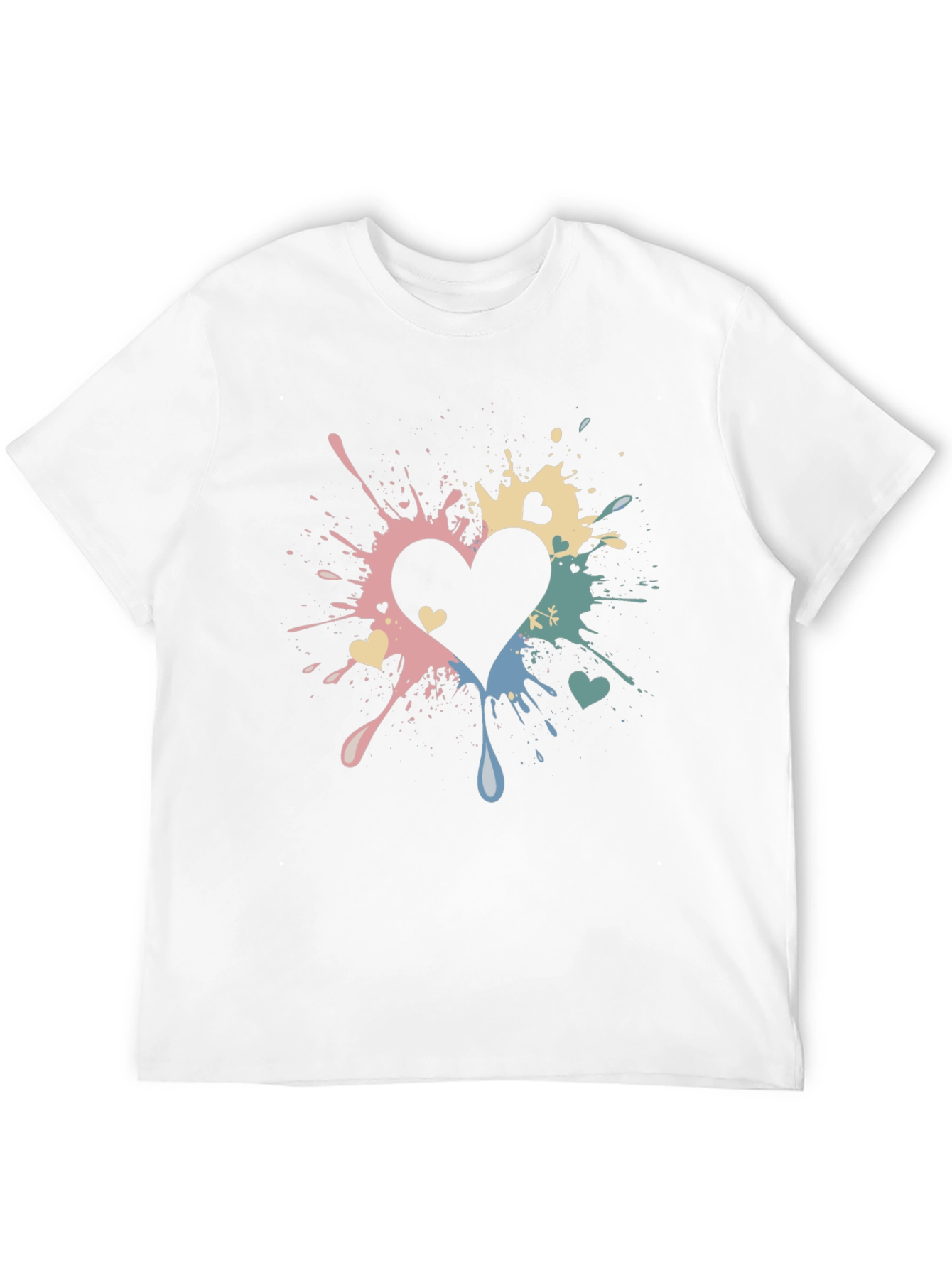 Heart Splatter Graphic T-Shirt