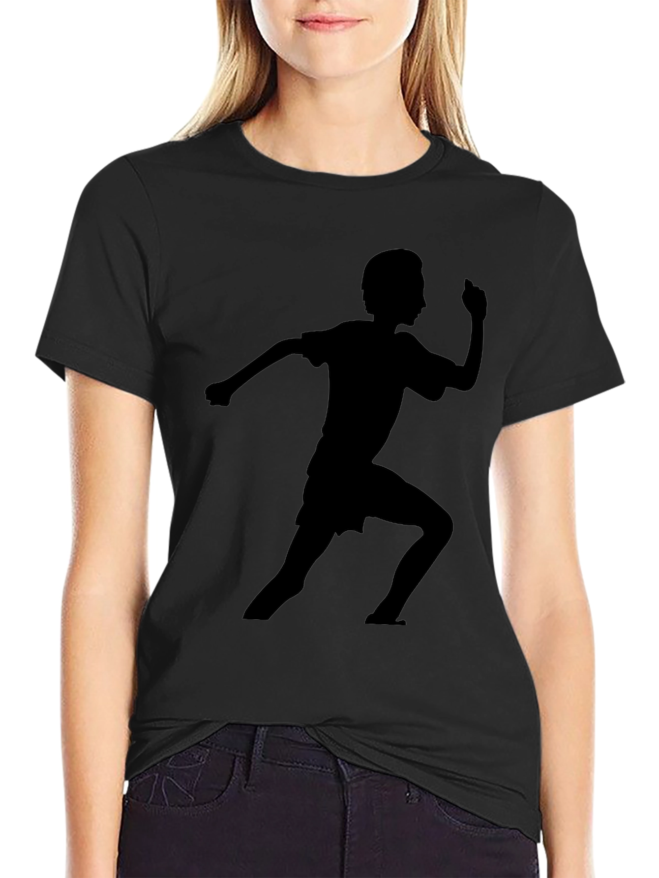 Black Running Man Graphic Tee