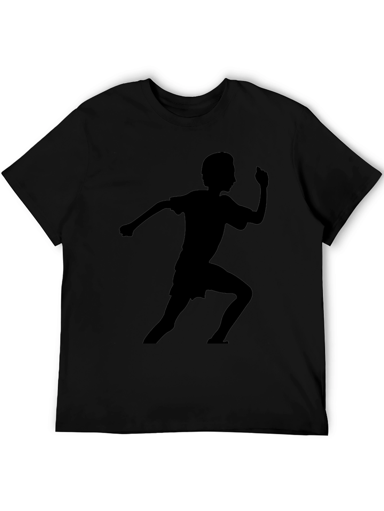 Black Running Man Graphic Tee