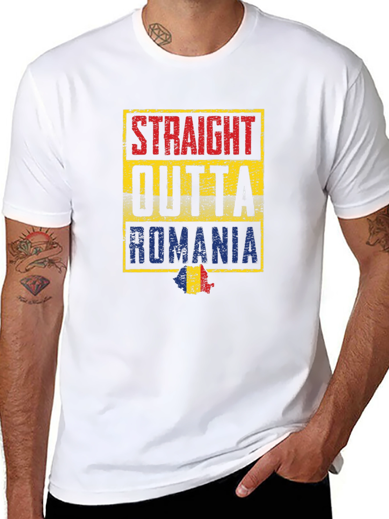 Straight Outta Romania T-Shirt - Romanian Pride