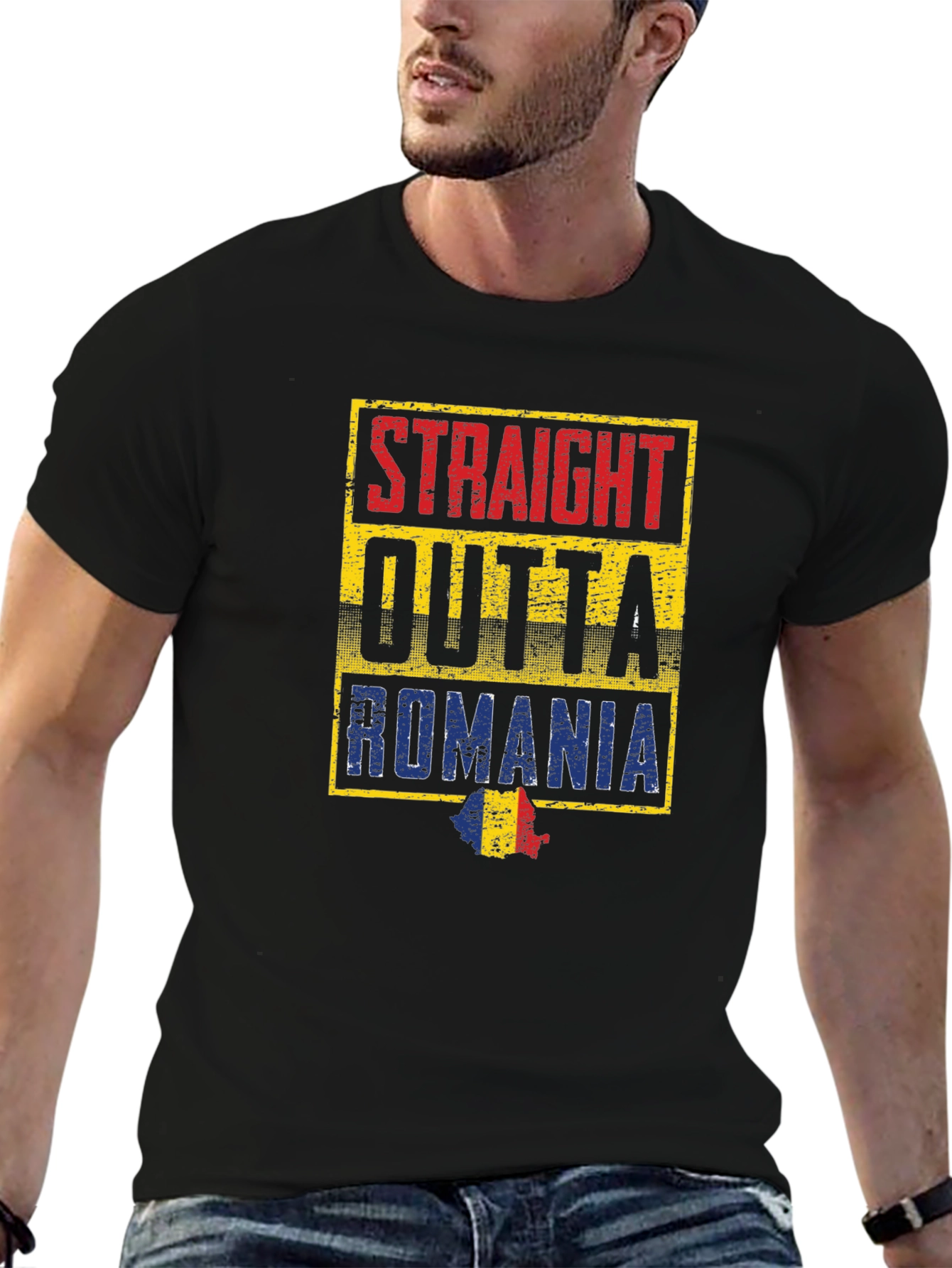 Straight Outta Romania T-Shirt - Romanian Pride