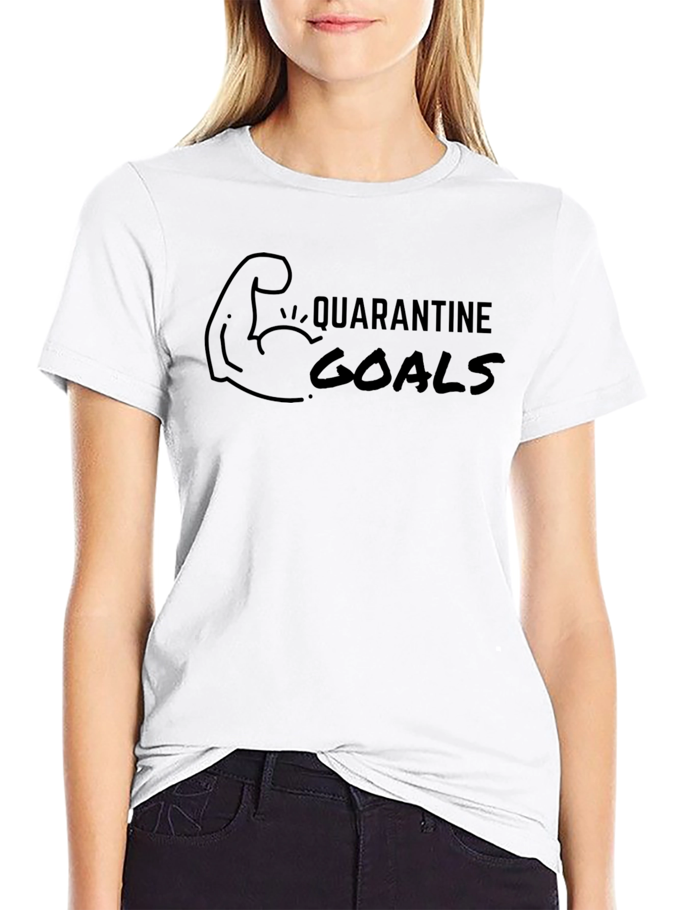 Quarantine Goals T-Shirt - Fitness Humor Tee