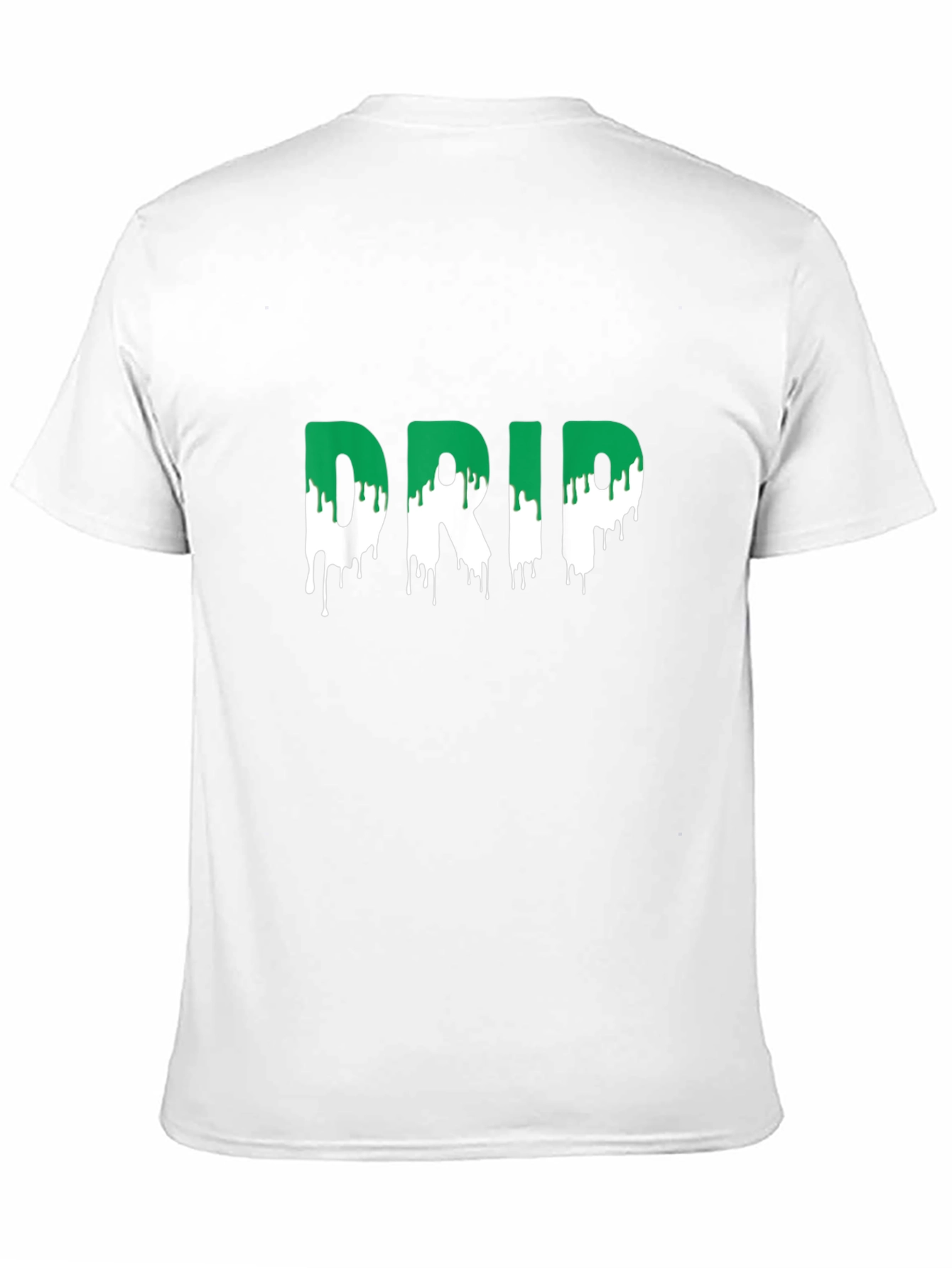 Drip Tee - Stylish Green and White Design