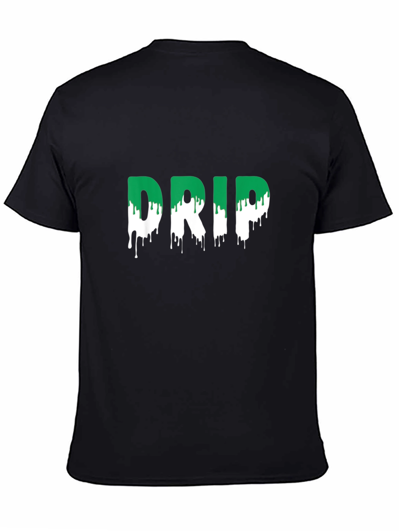 Drip Tee - Stylish Green and White Design