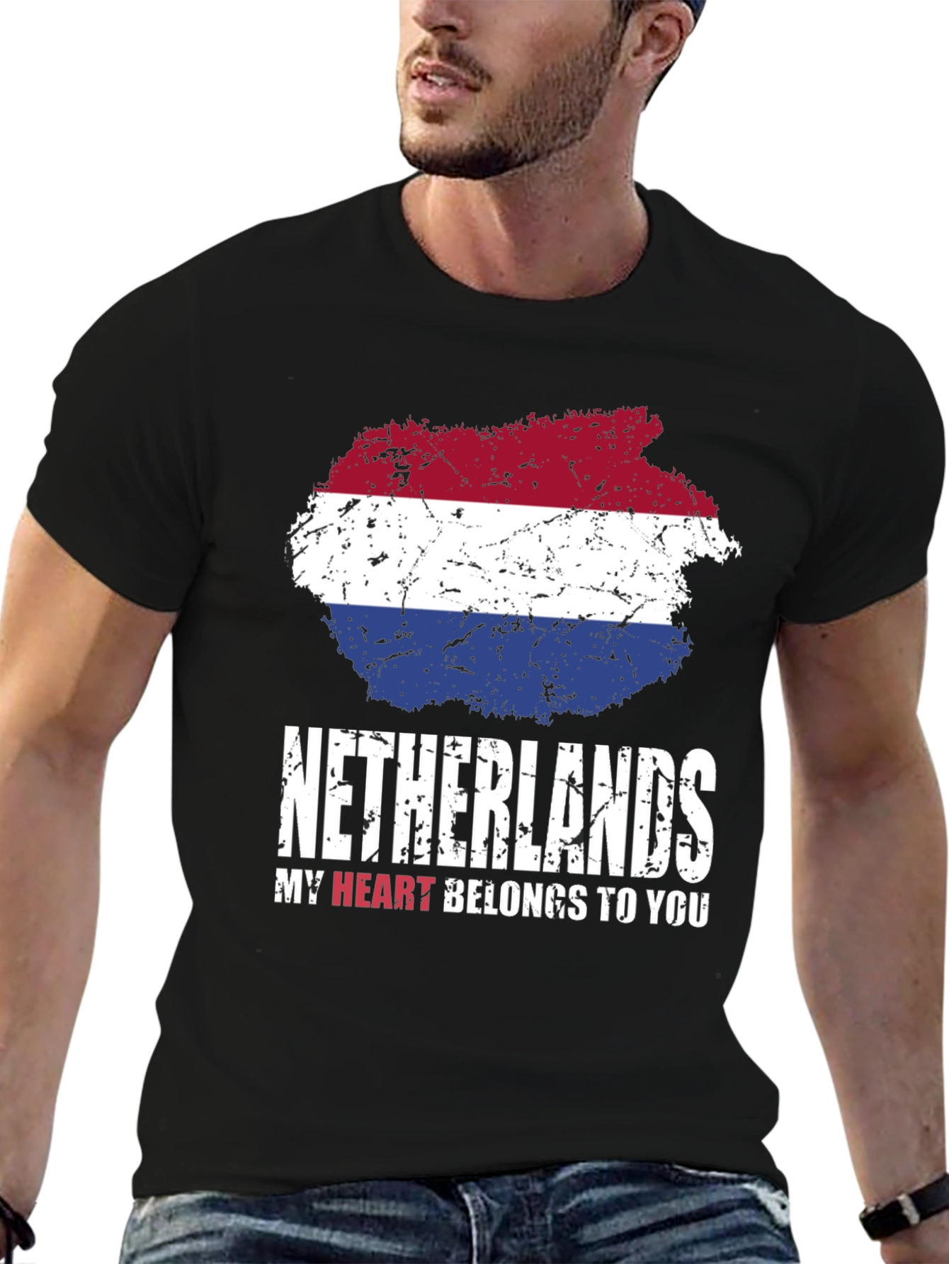 Netherlands Flag T-Shirt | My Heart Belongs to You