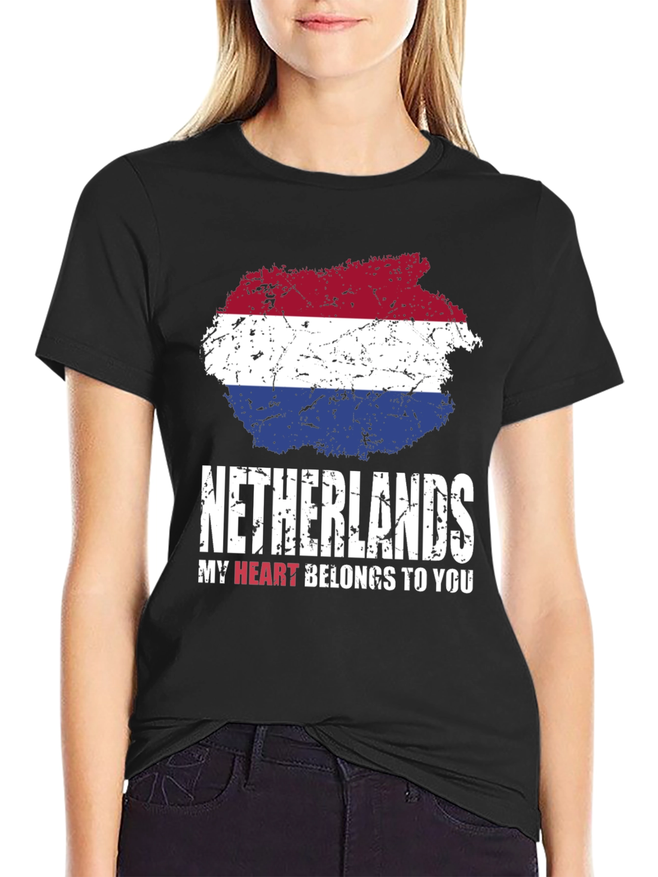 Netherlands Flag T-Shirt | My Heart Belongs to You
