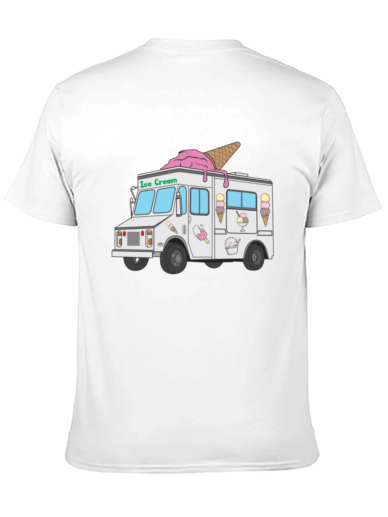 Ice Cream Truck Graphic T-Shirt - Black