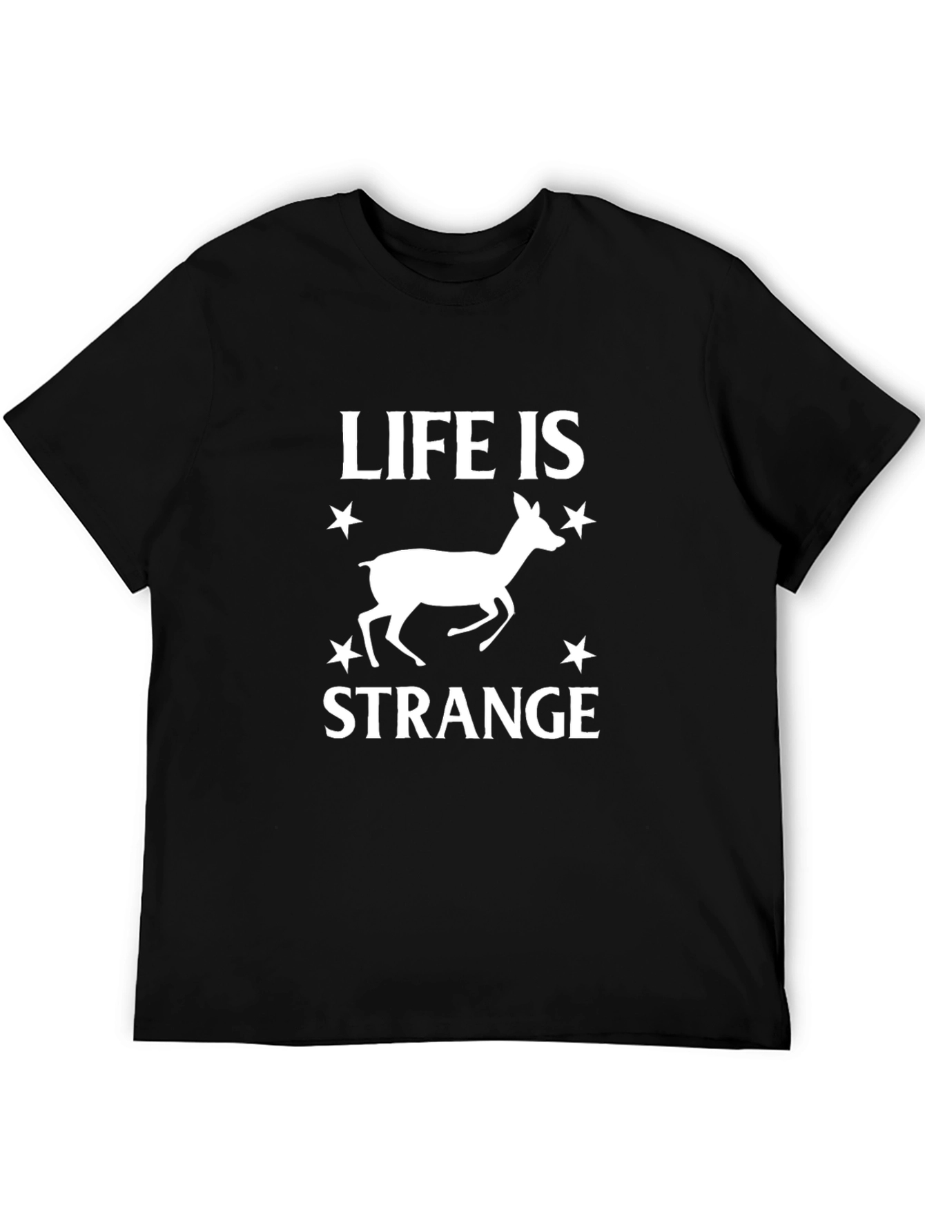 Life is Strange Deer Graphic T-Shirt - Black