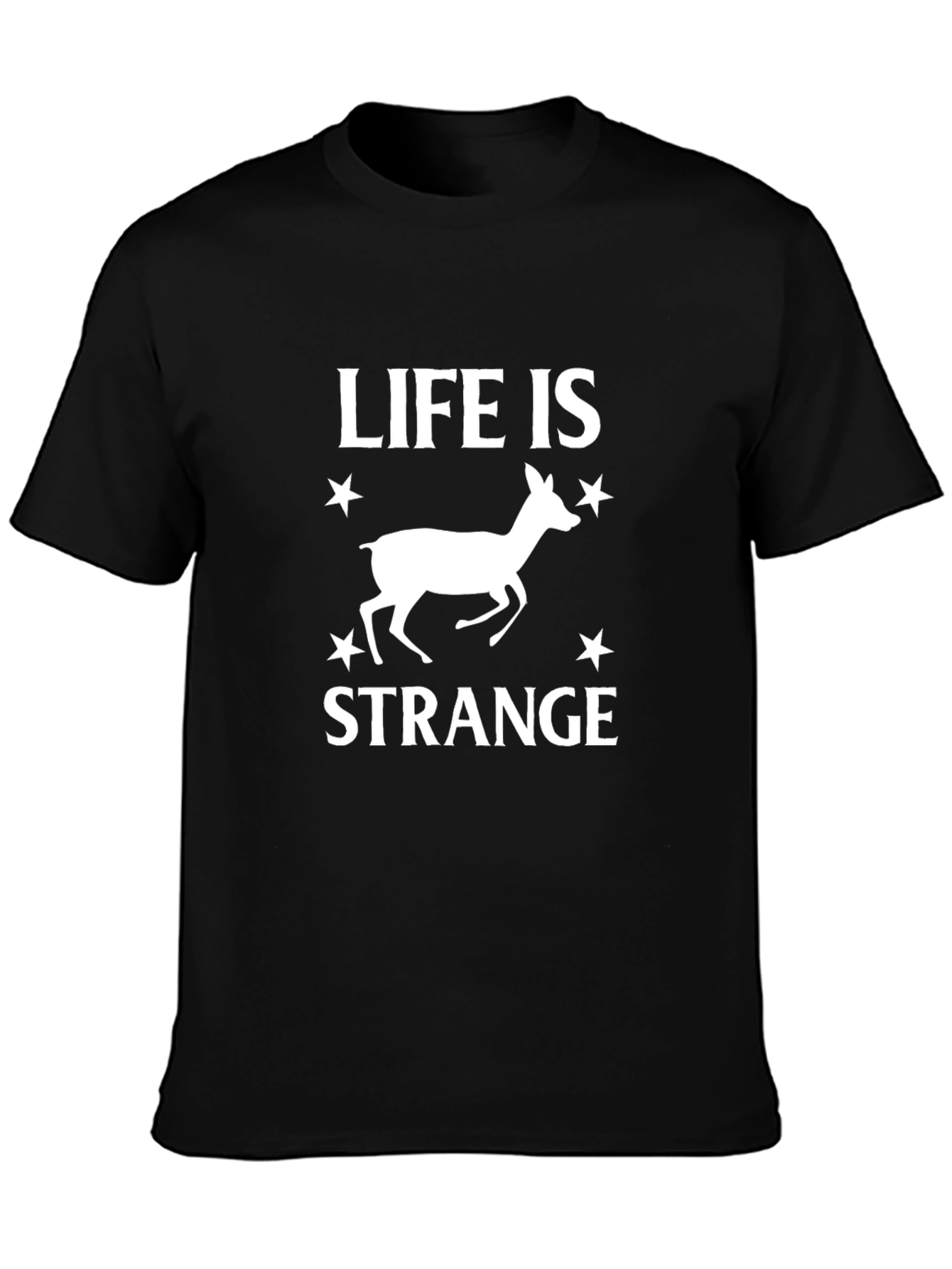 Life is Strange Deer Graphic T-Shirt - Black
