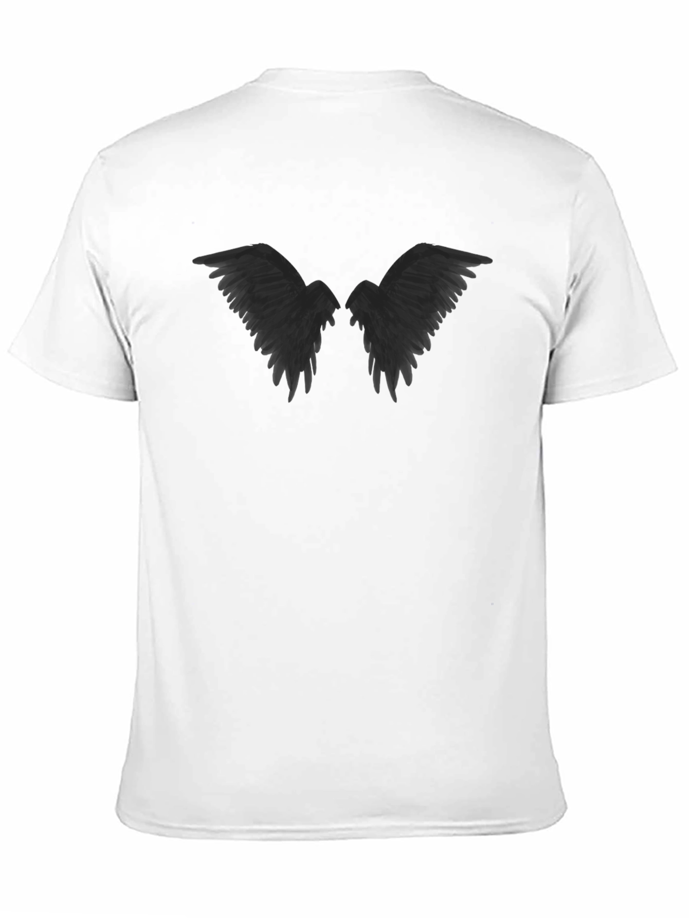 Raven Wings Graphic Tee - Gothic Style Black T-Shirt