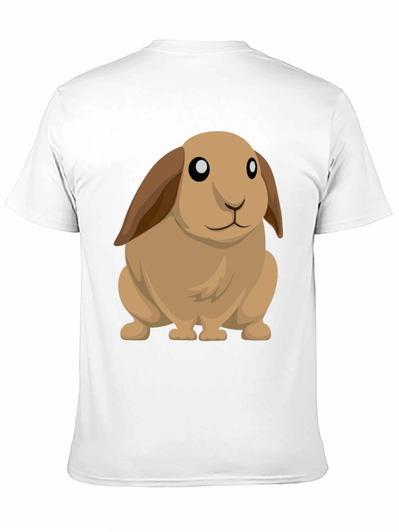 Cute Cartoon Bunny Rabbit Black T-Shirt