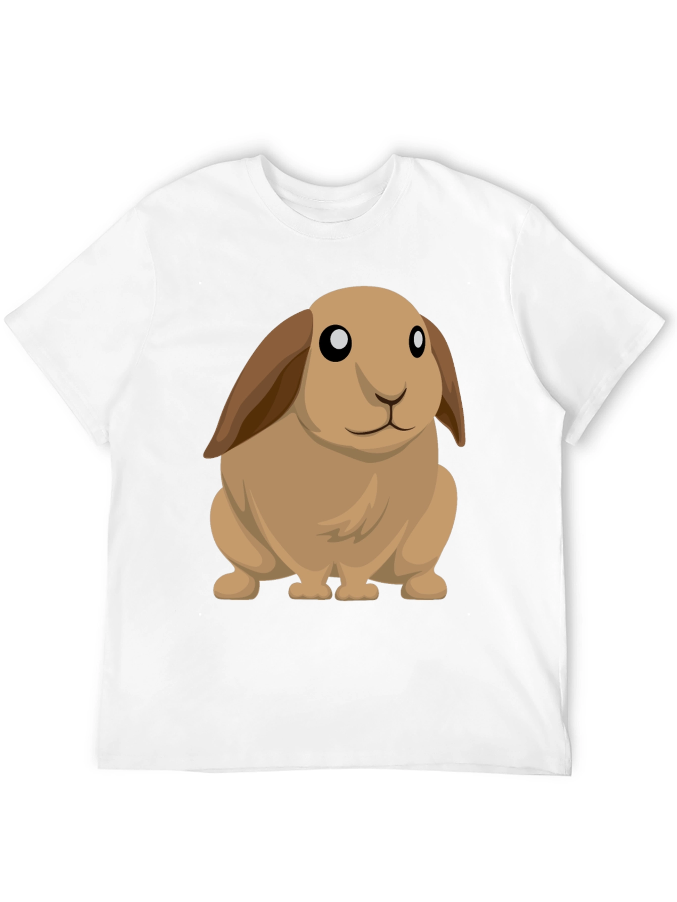 Cute Cartoon Bunny Rabbit Black T-Shirt
