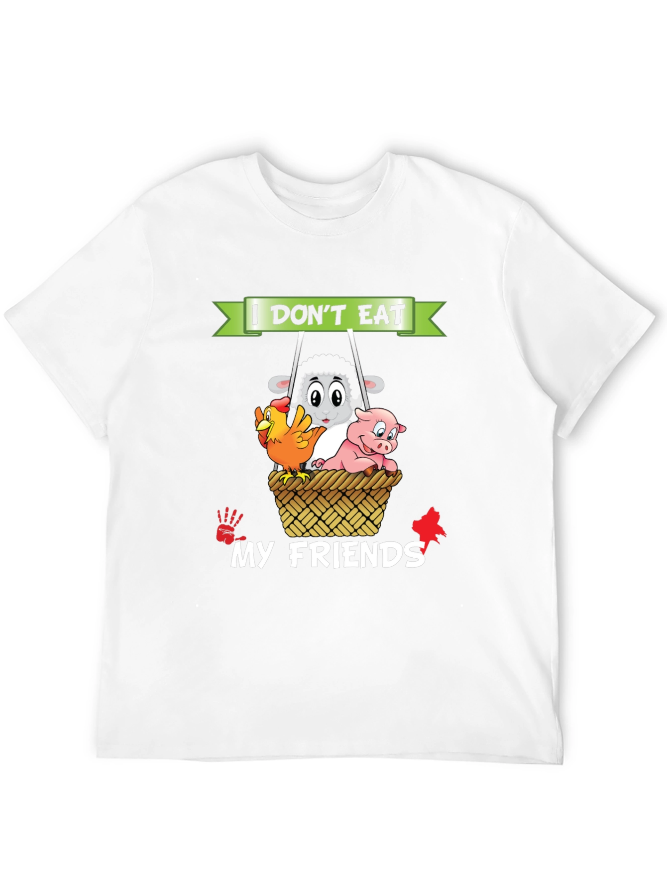 Vegan I Dont Eat My Friends T-Shirt