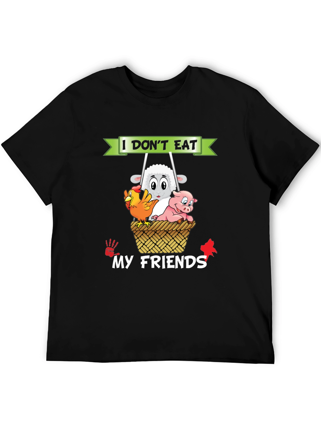 Vegan I Dont Eat My Friends T-Shirt