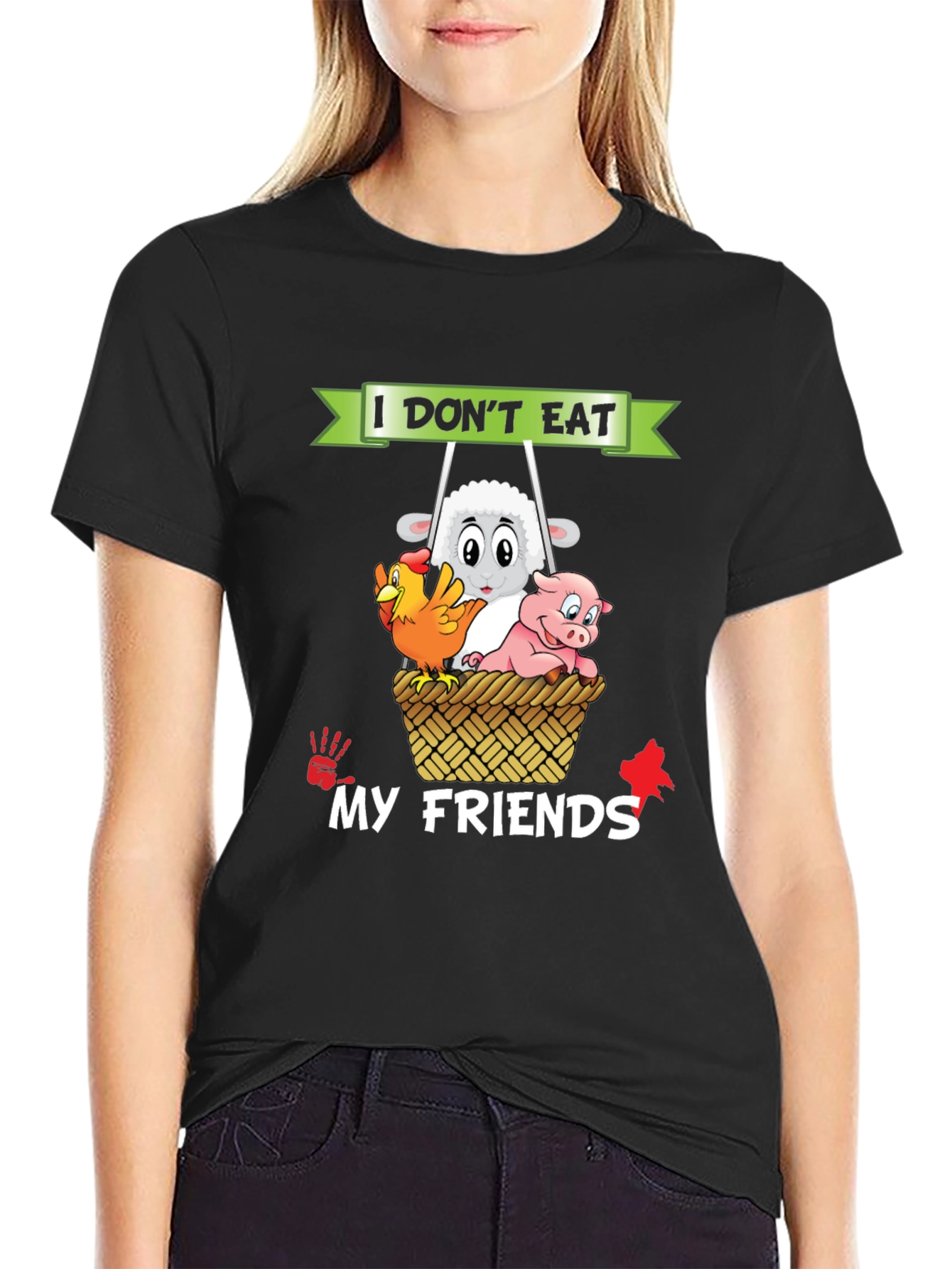 Vegan I Dont Eat My Friends T-Shirt