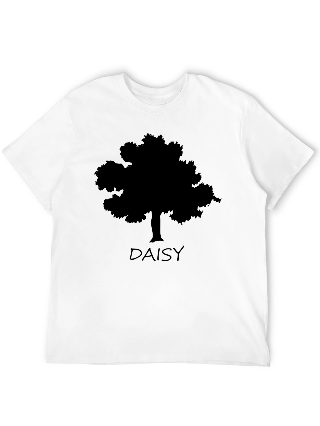 Daisy Tree Silhouette Black T-Shirt
