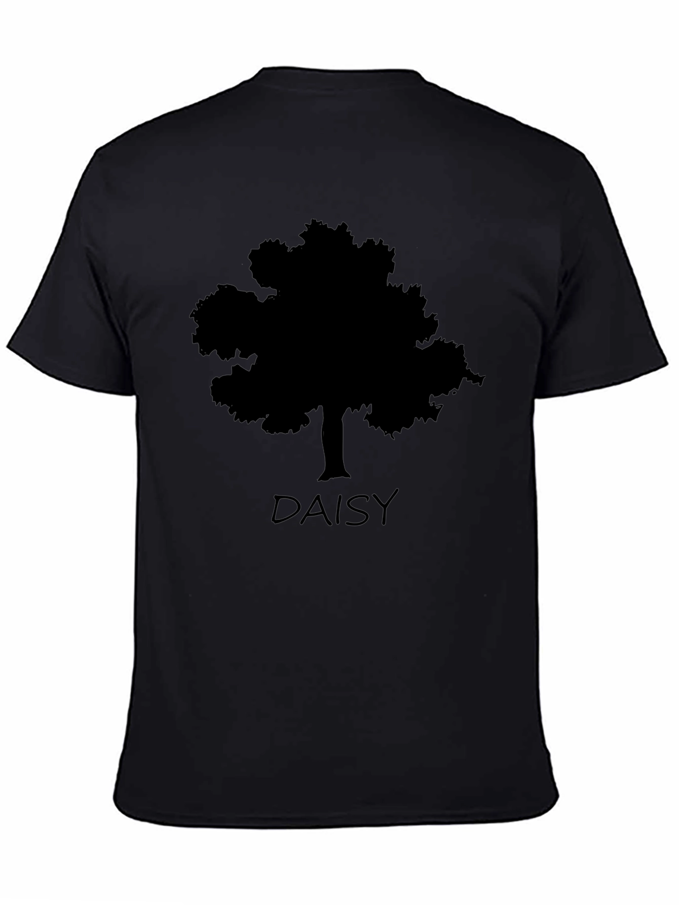 Daisy Tree Silhouette Black T-Shirt