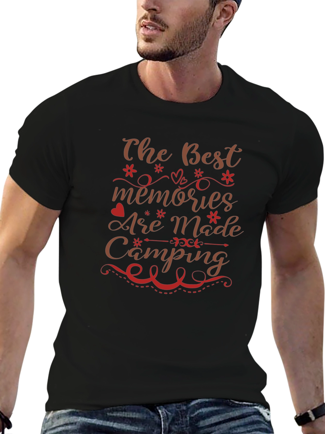 Camping Memories Graphic Tee - Black