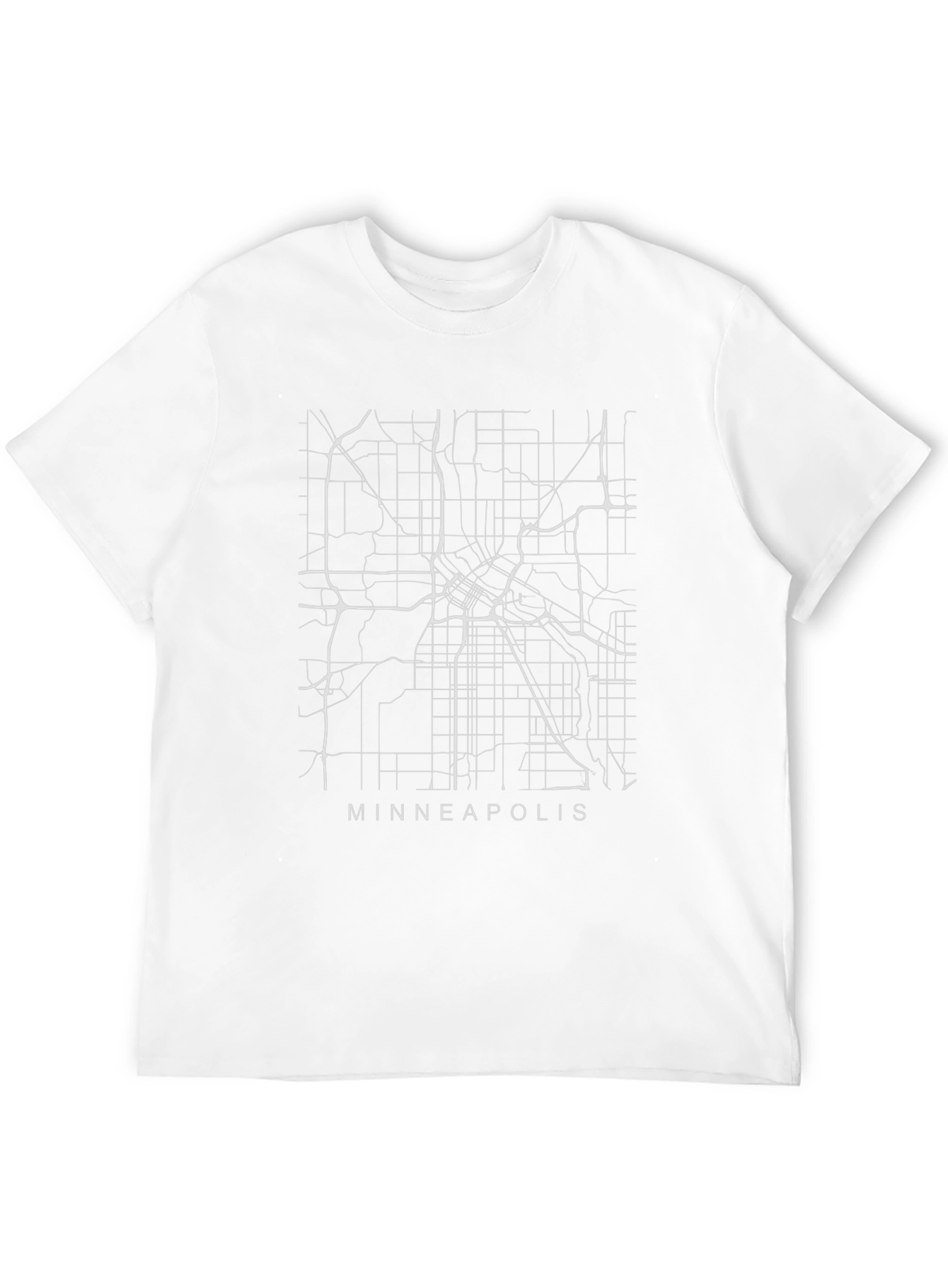 Minneapolis Map T-Shirt - City Streets Design