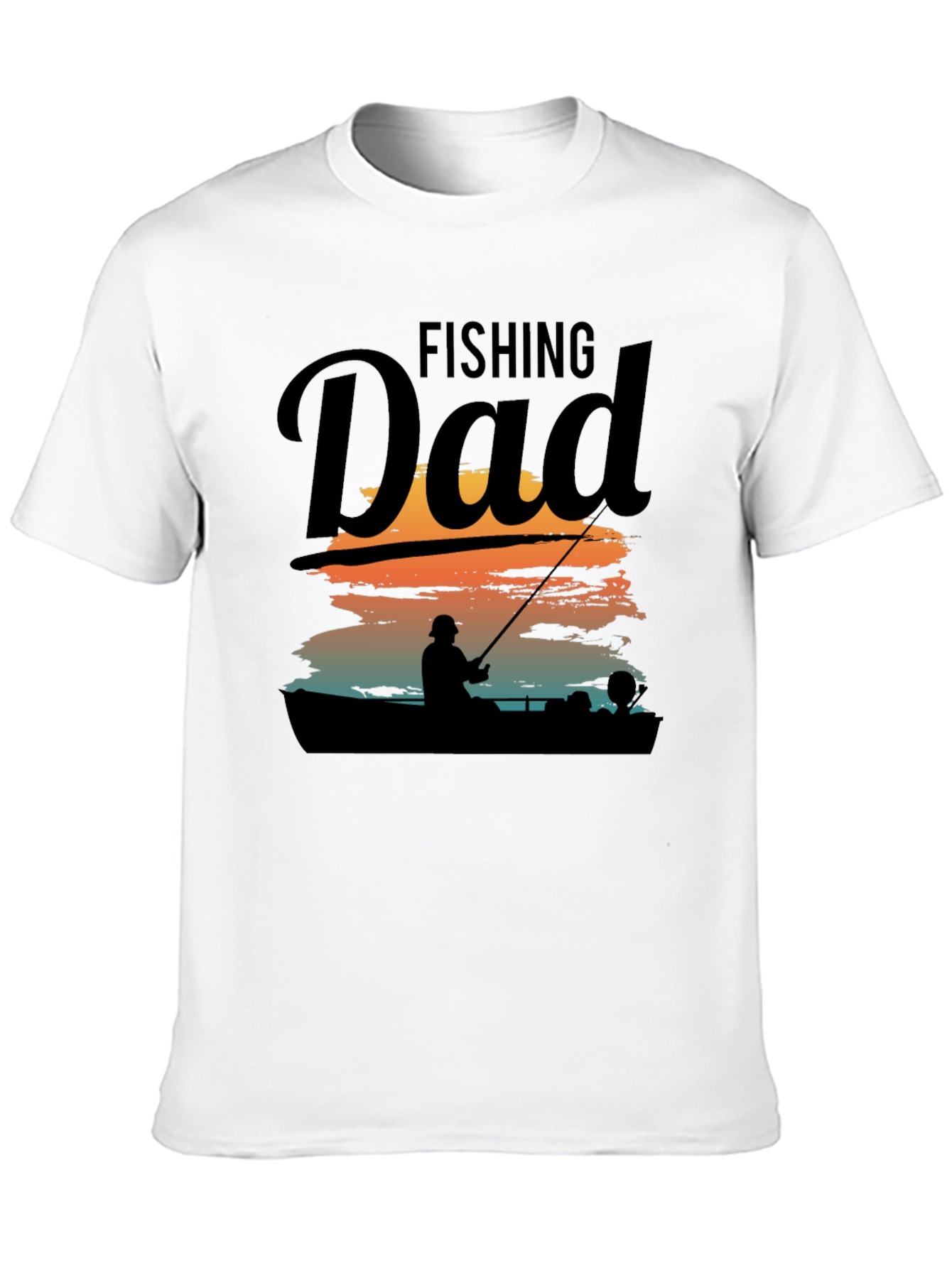 Fishing Dad Graphic Tee - Black