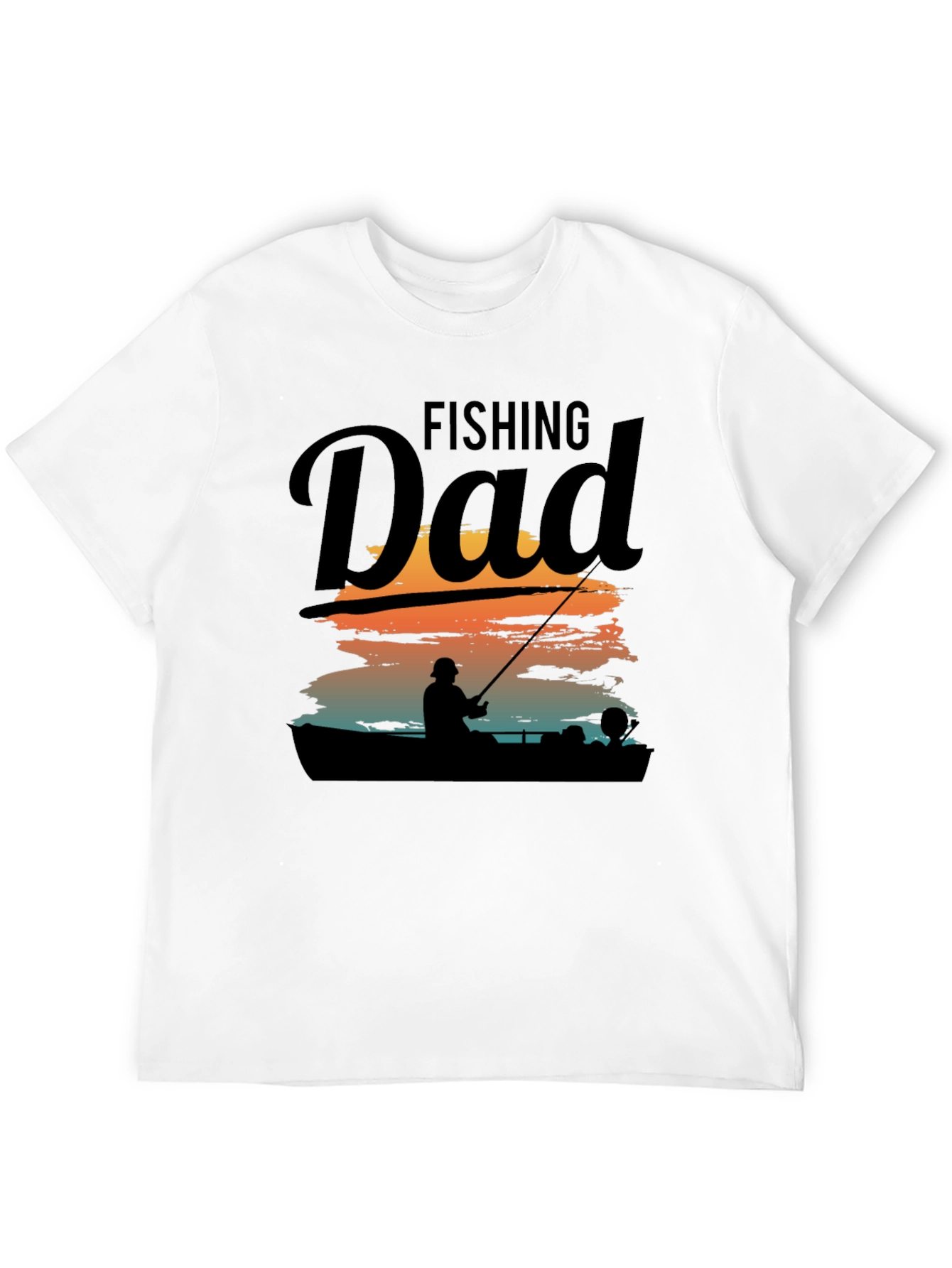 Fishing Dad Graphic Tee - Black