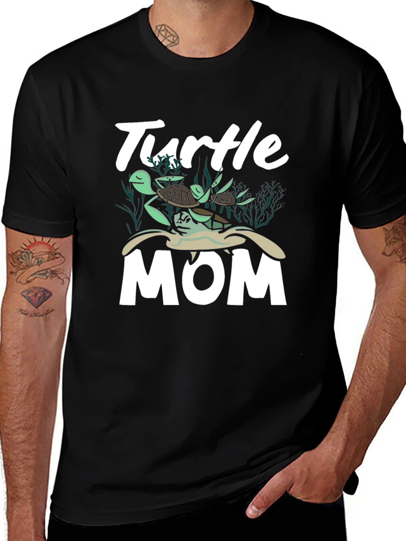 Turtle Mom T-Shirt - Sea Life Graphic Tee