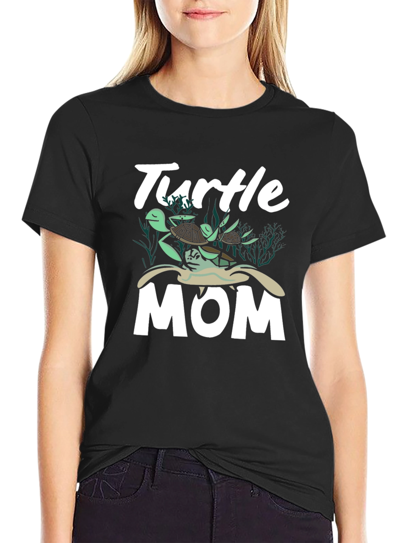 Turtle Mom T-Shirt - Sea Life Graphic Tee
