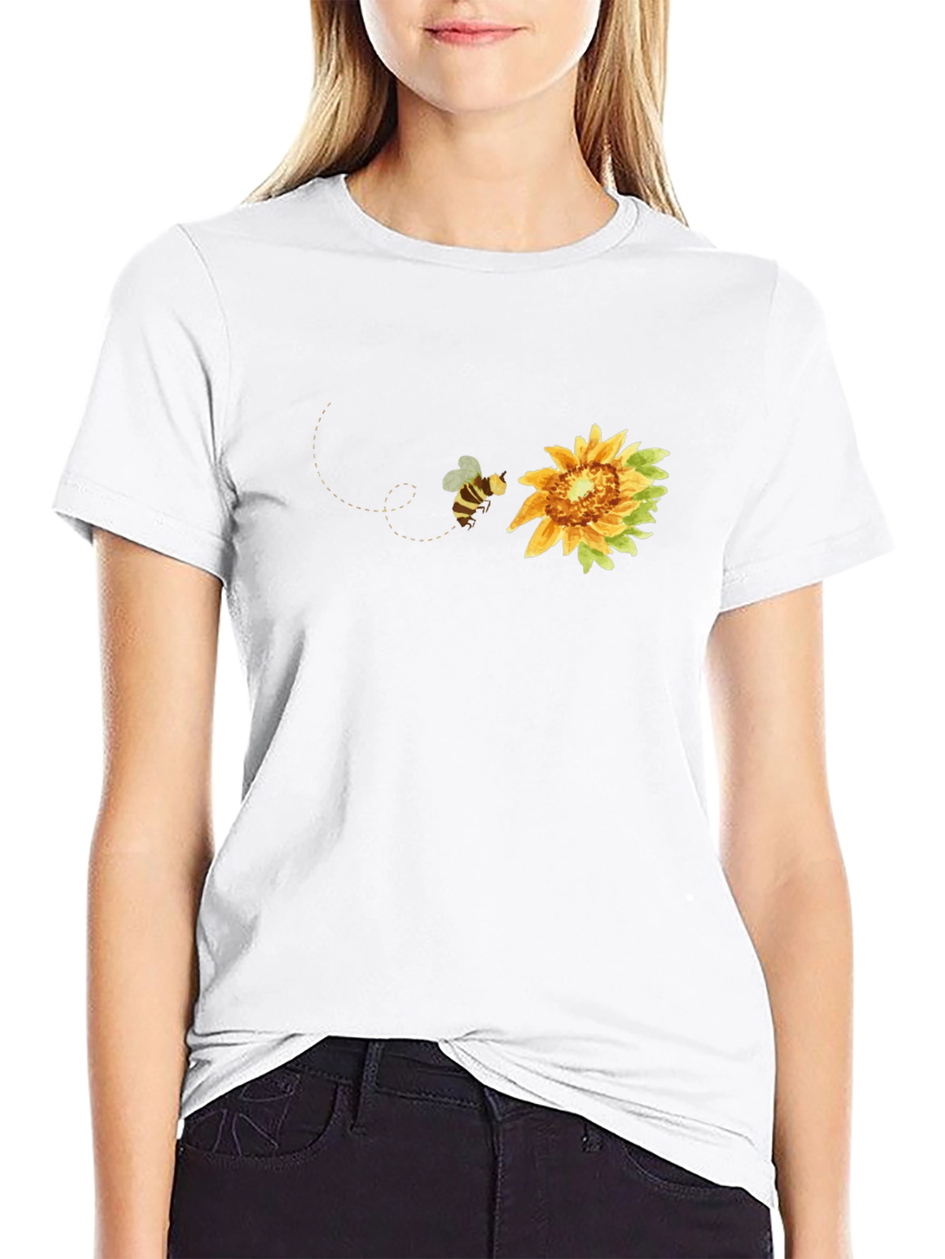 Bee and Sunflower Graphic Tee