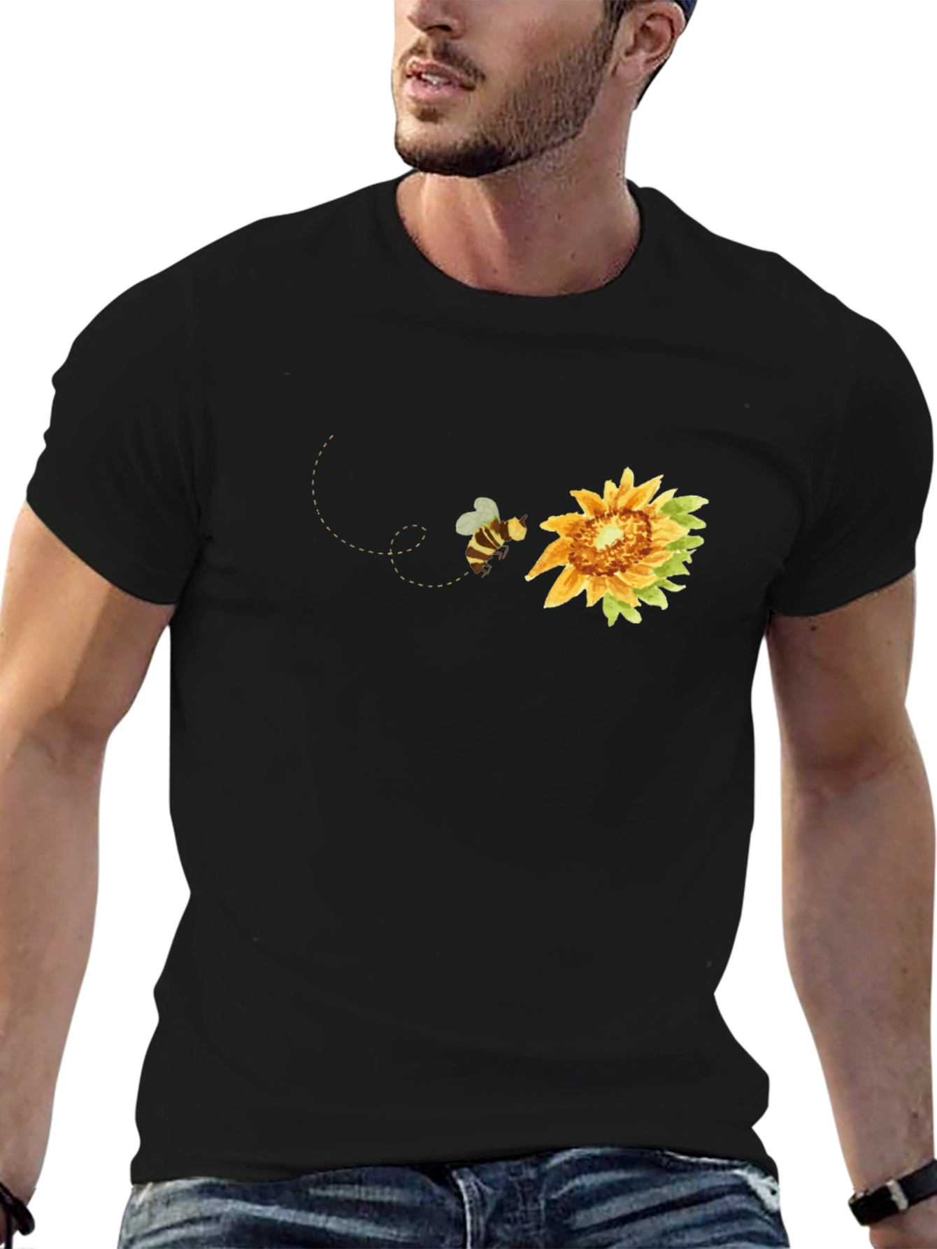 Bee and Sunflower Graphic Tee