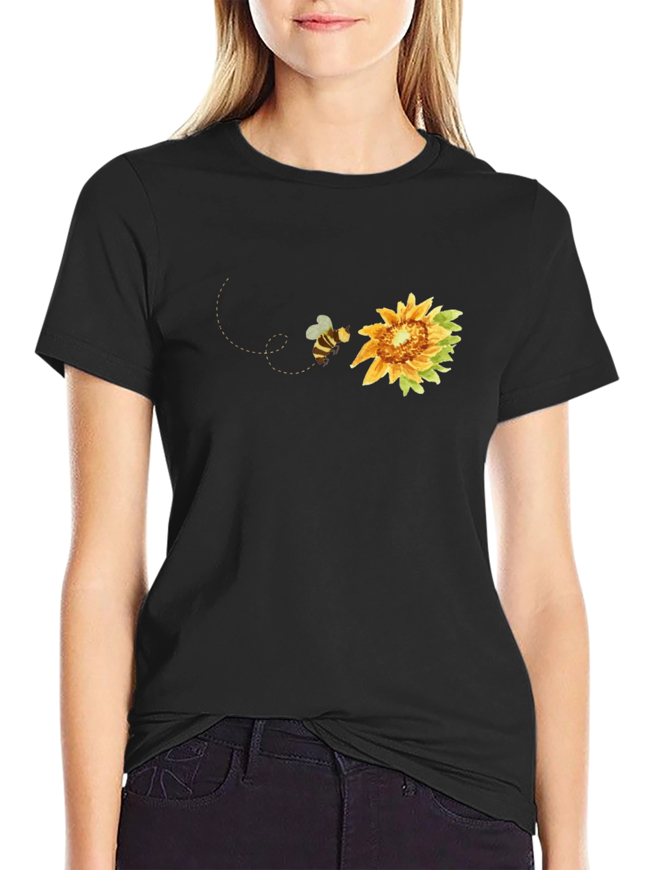Bee and Sunflower Graphic Tee