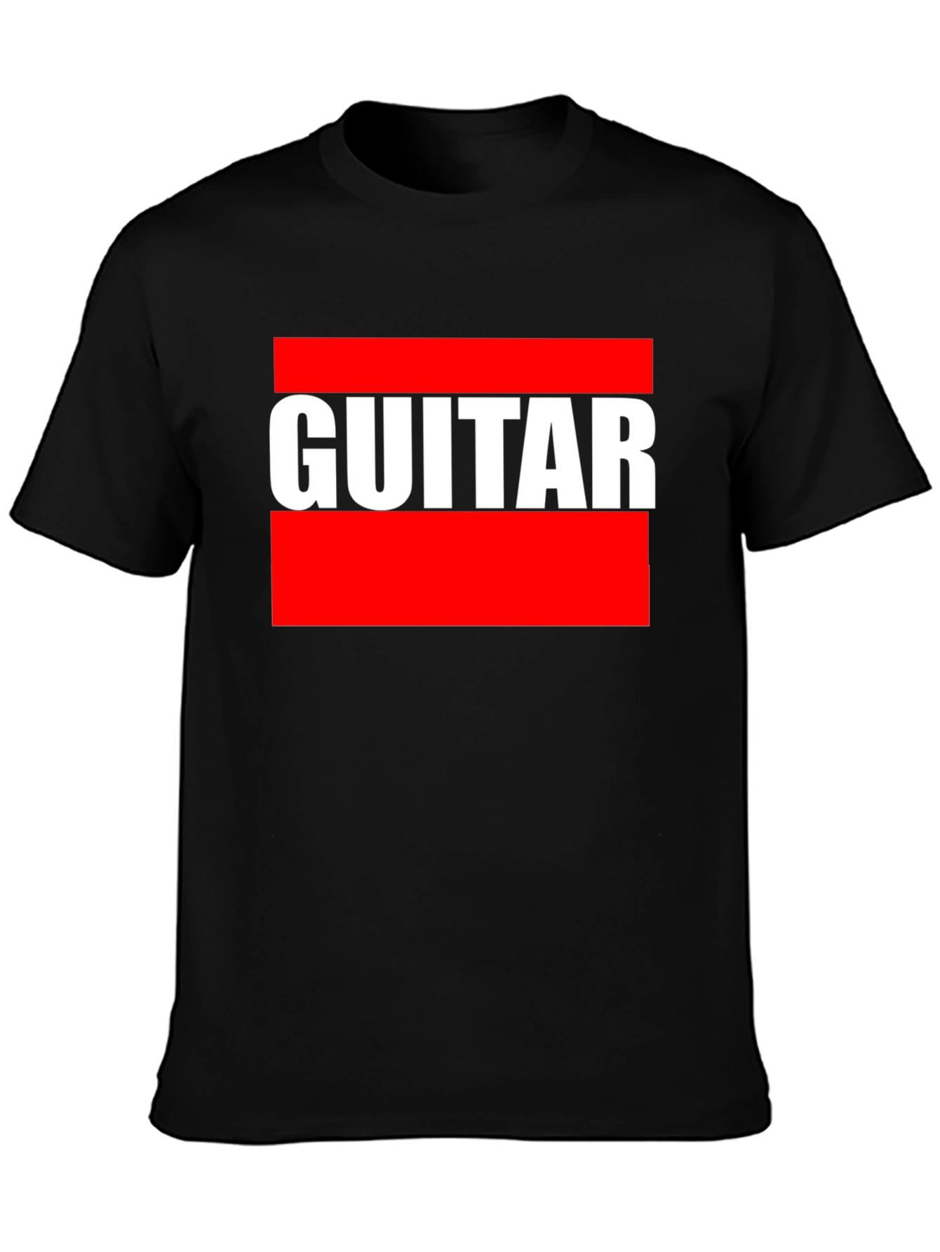Guitar T-Shirt - Bold Red and White Design