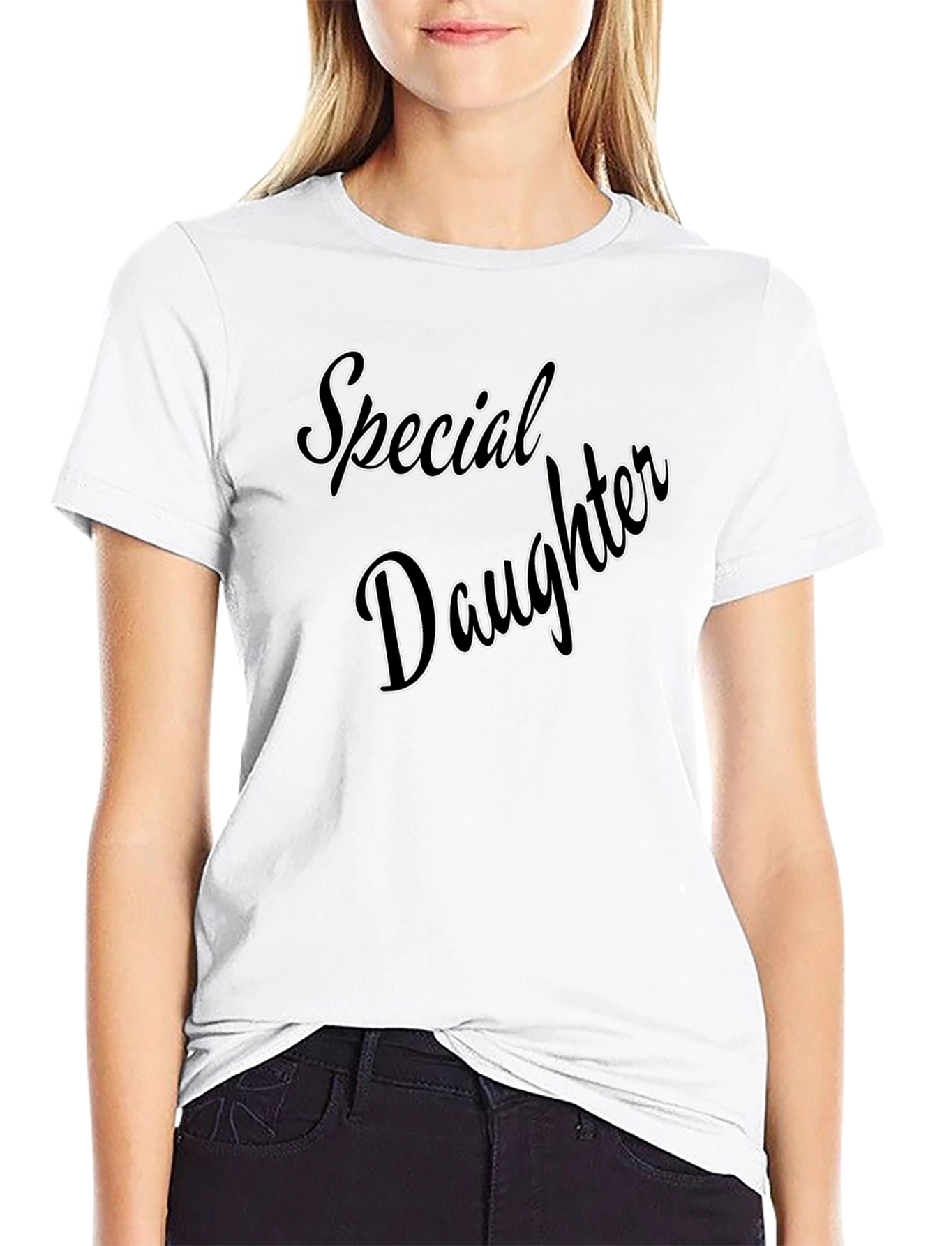 Special Daughter Graphic Tee - Black Casual T-Shirt