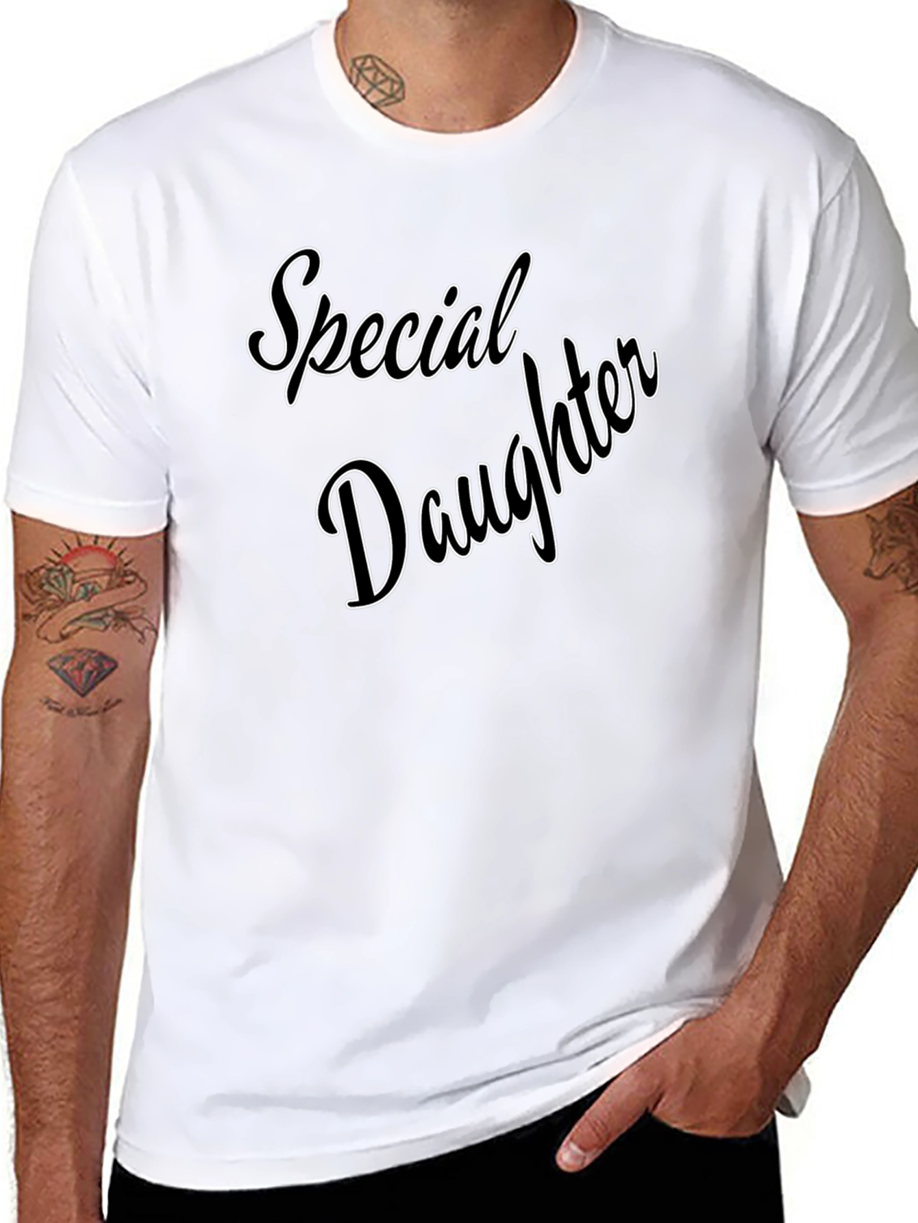 Special Daughter Graphic Tee - Black Casual T-Shirt