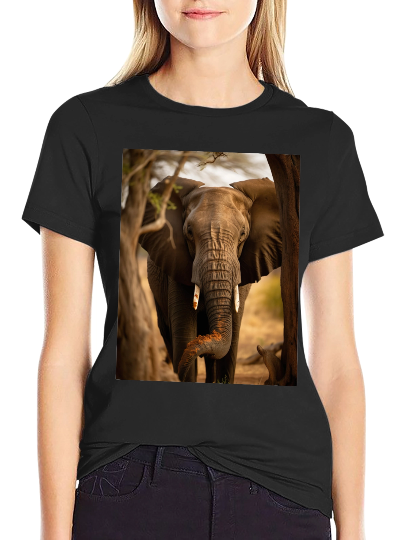 Elephant Graphic Tee - Wildlife Safari Style Shirt
