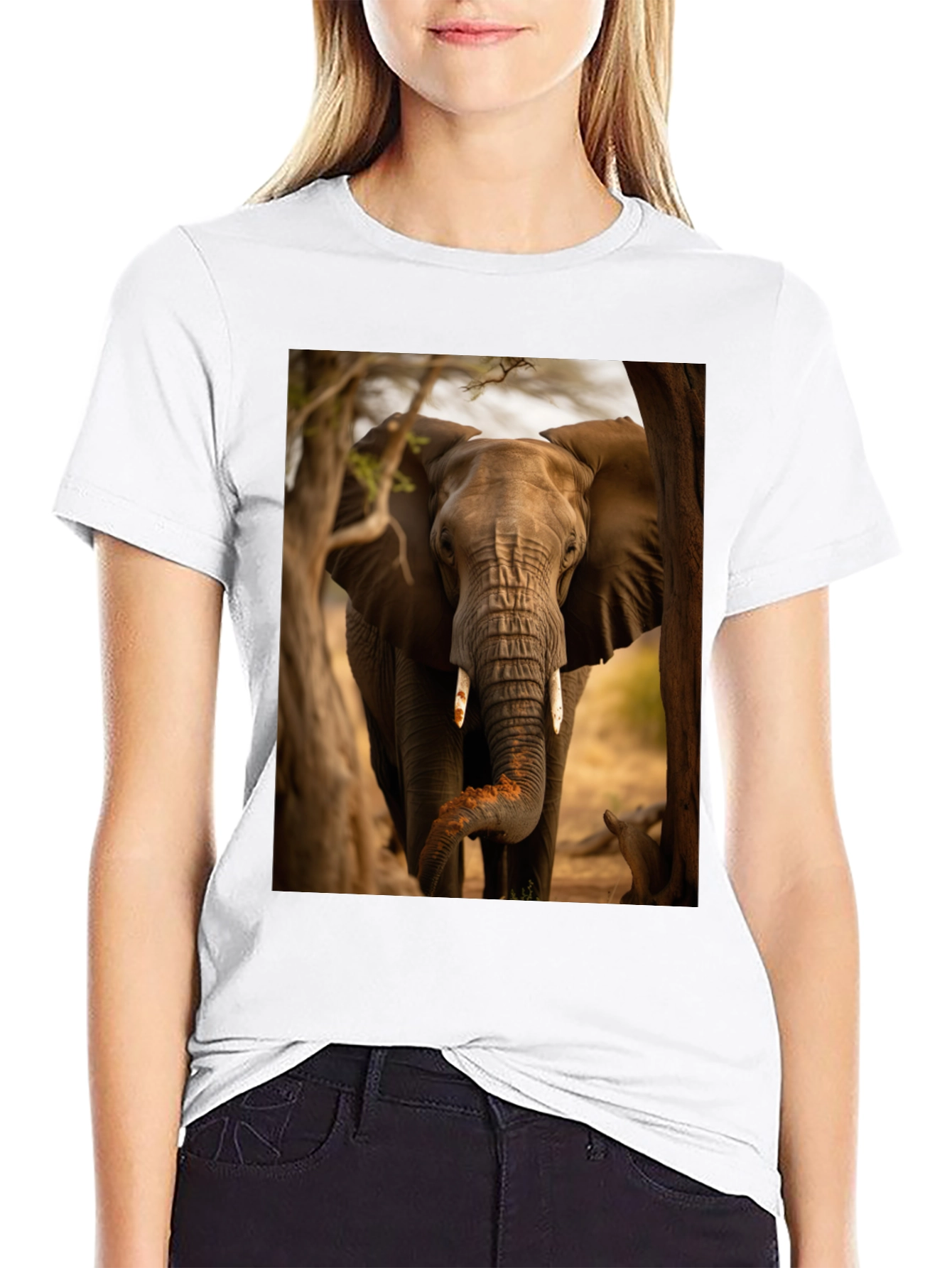 Elephant Graphic Tee - Wildlife Safari Style Shirt