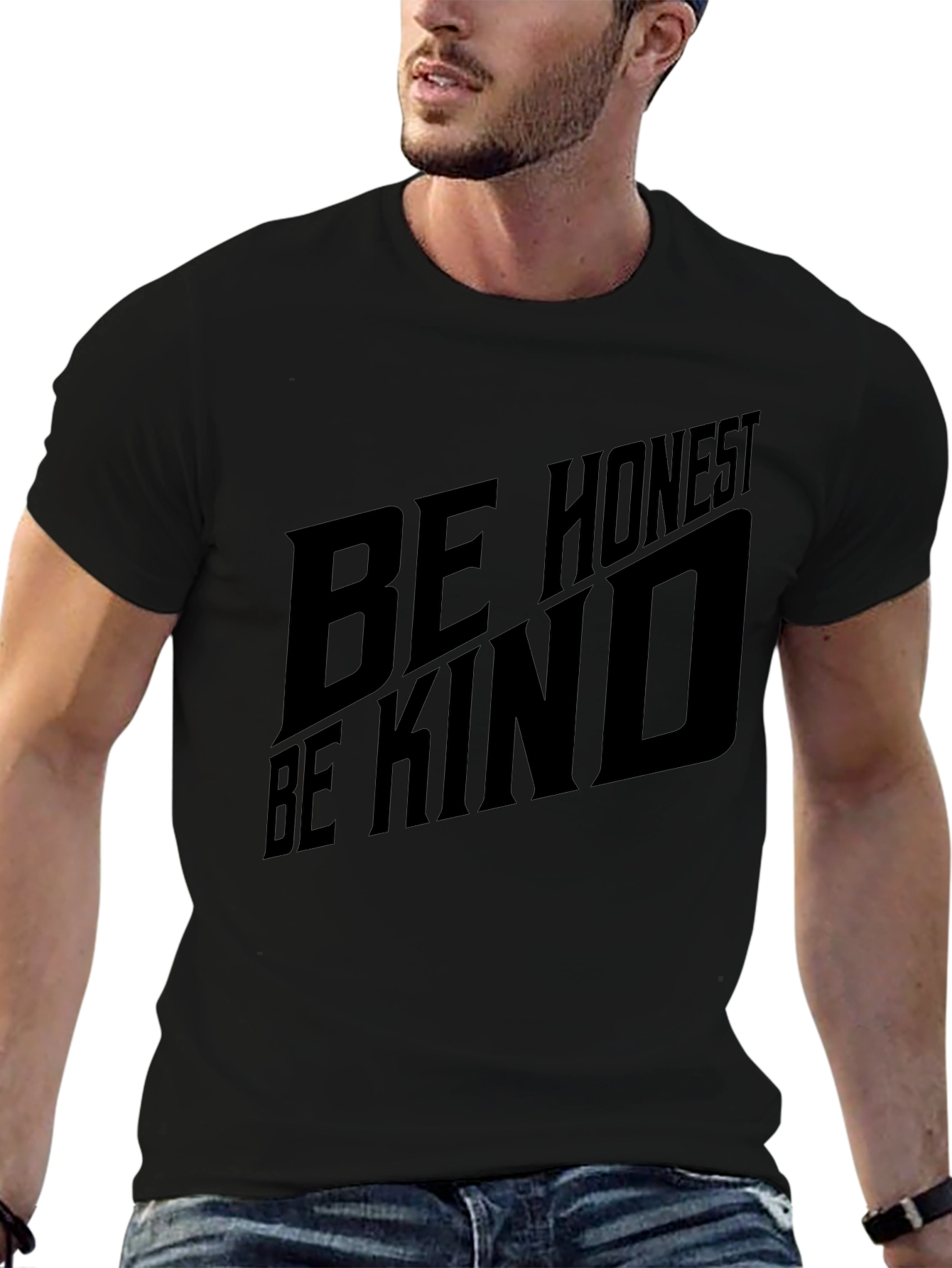 Be Honest Be Kind Black Graphic Tee
