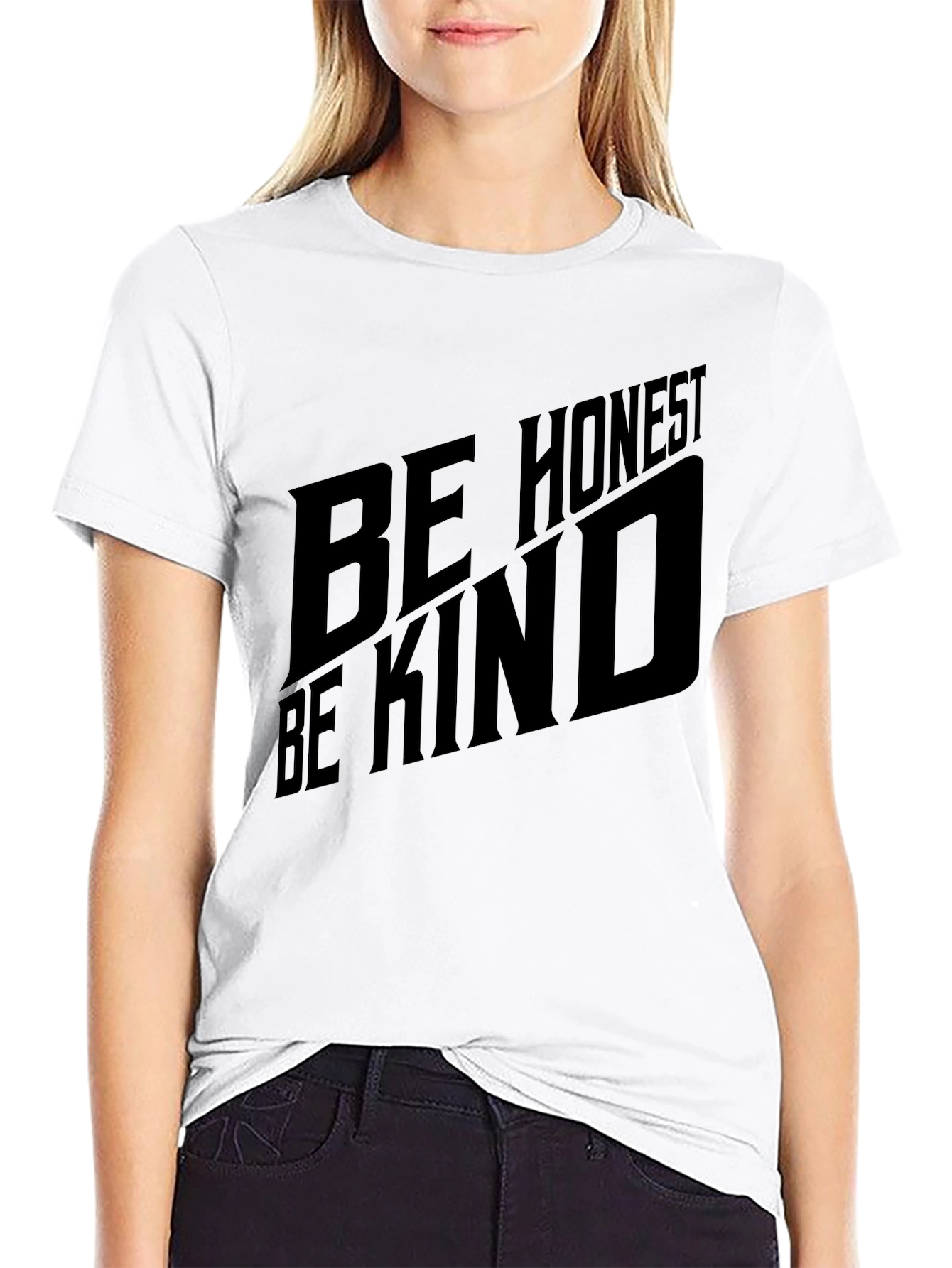 Be Honest Be Kind Black Graphic Tee