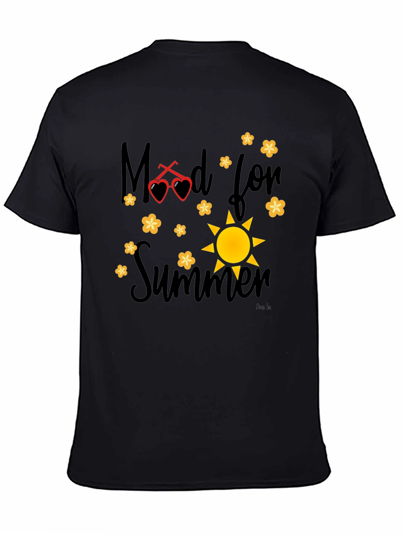 Mood for Summer Graphic Black T-Shirt