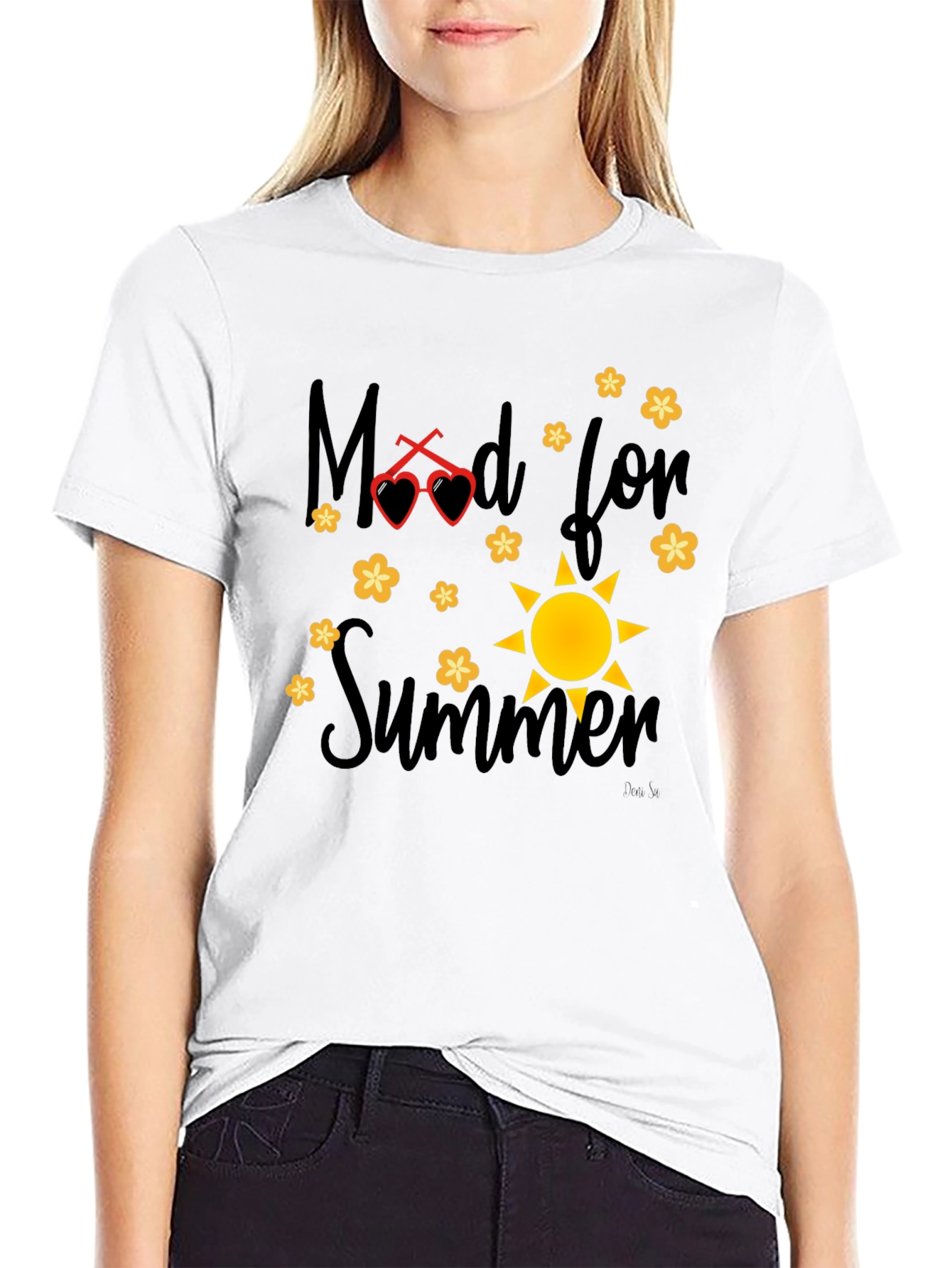 Mood for Summer Graphic Black T-Shirt