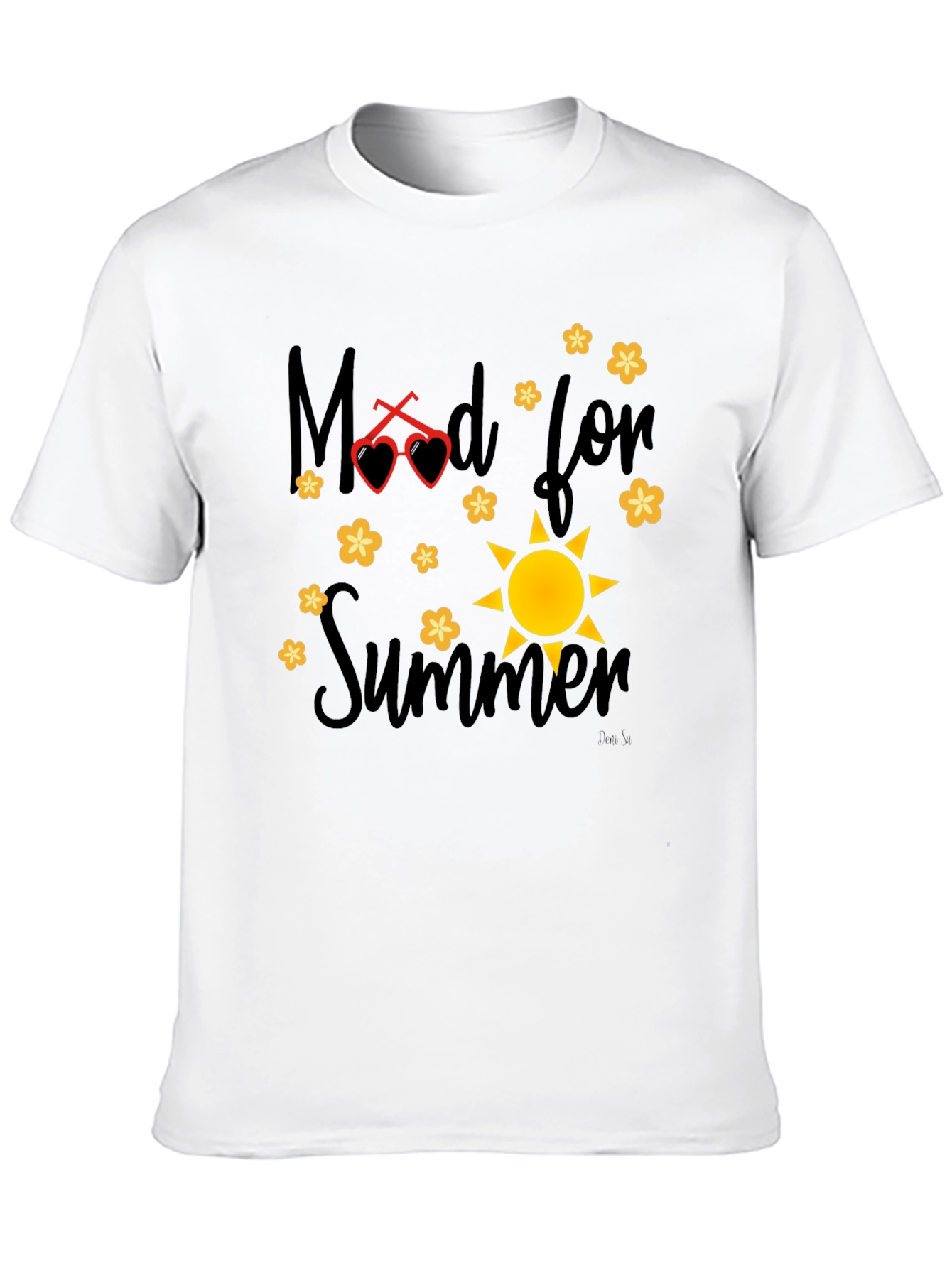 Mood for Summer Graphic Black T-Shirt