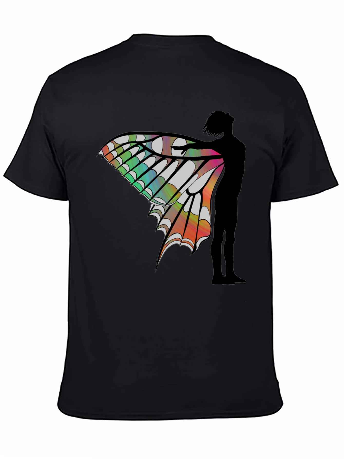 Butterfly Wing Graphic Black Tee