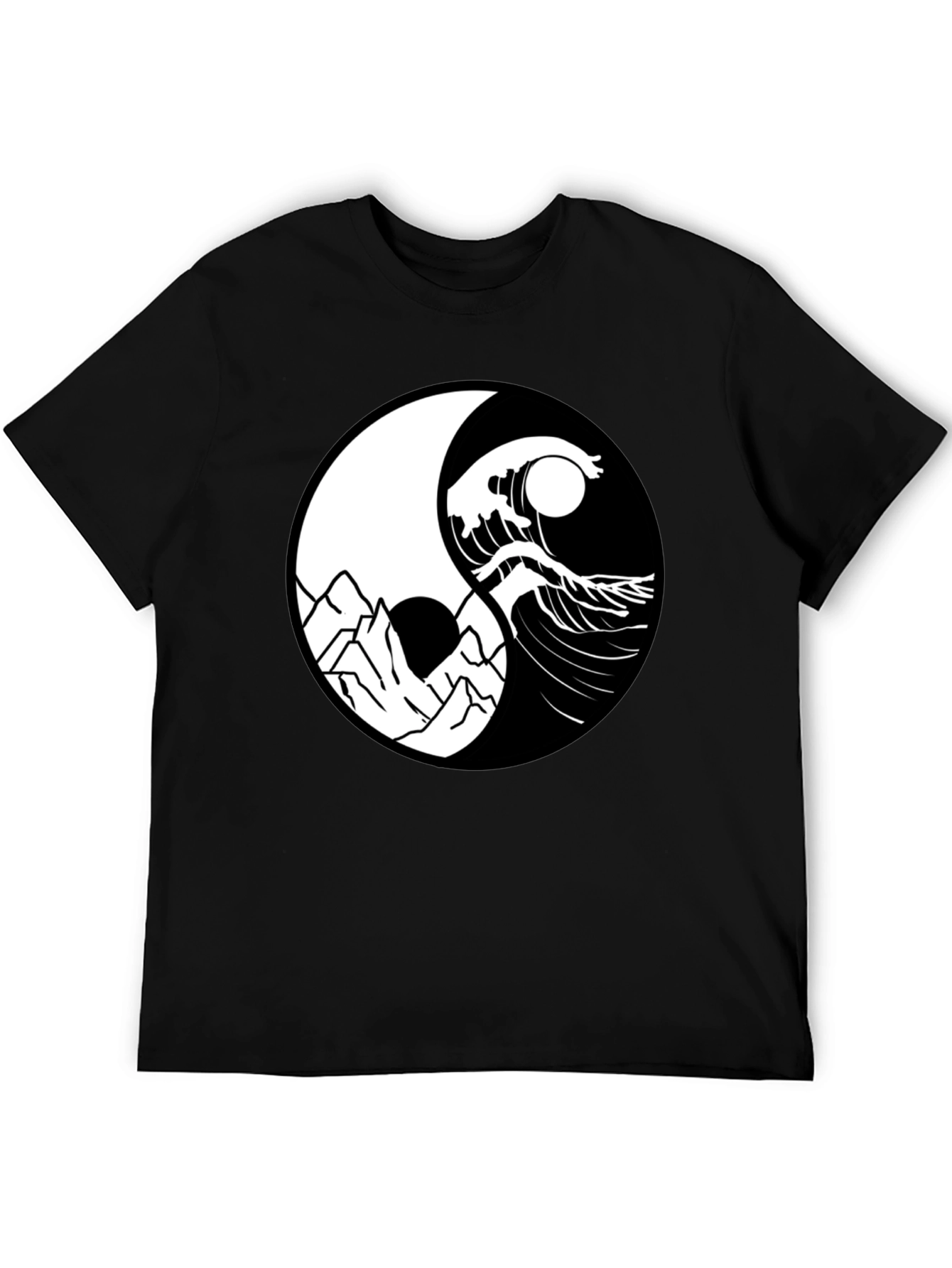 Yin Yang Mountain Wave Graphic Tee