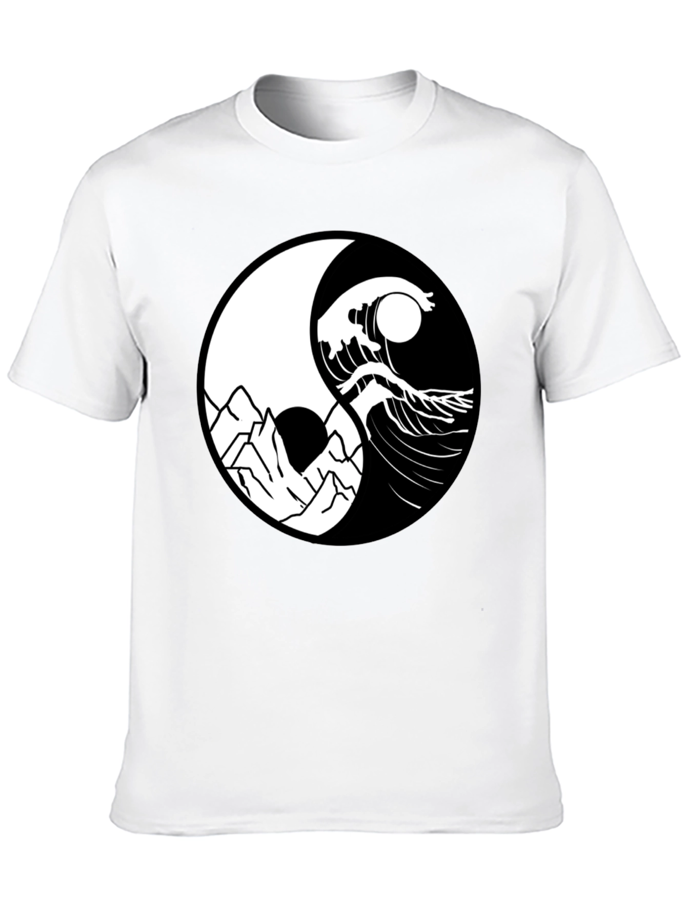 Yin Yang Mountain Wave Graphic Tee