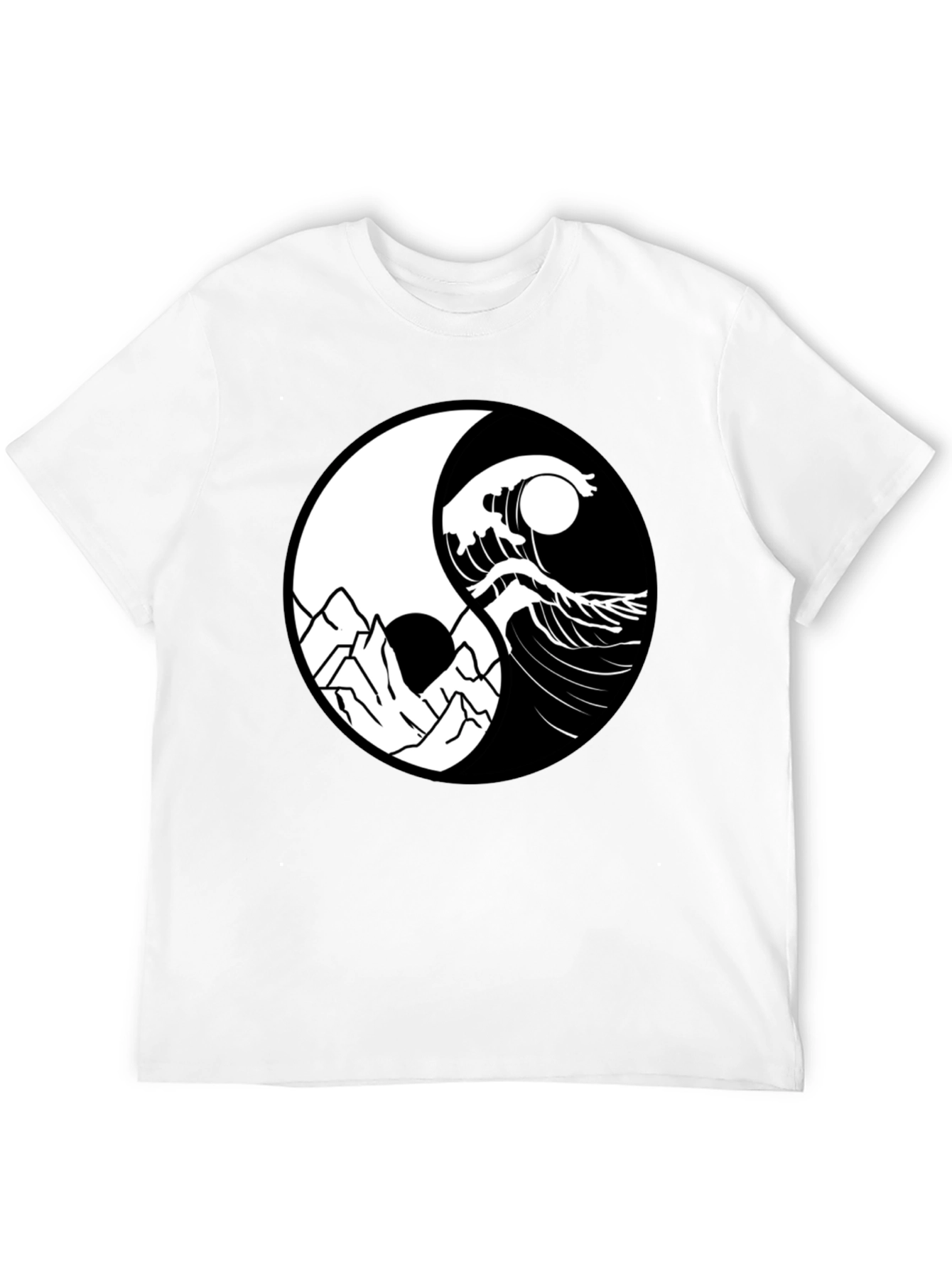 Yin Yang Mountain Wave Graphic Tee