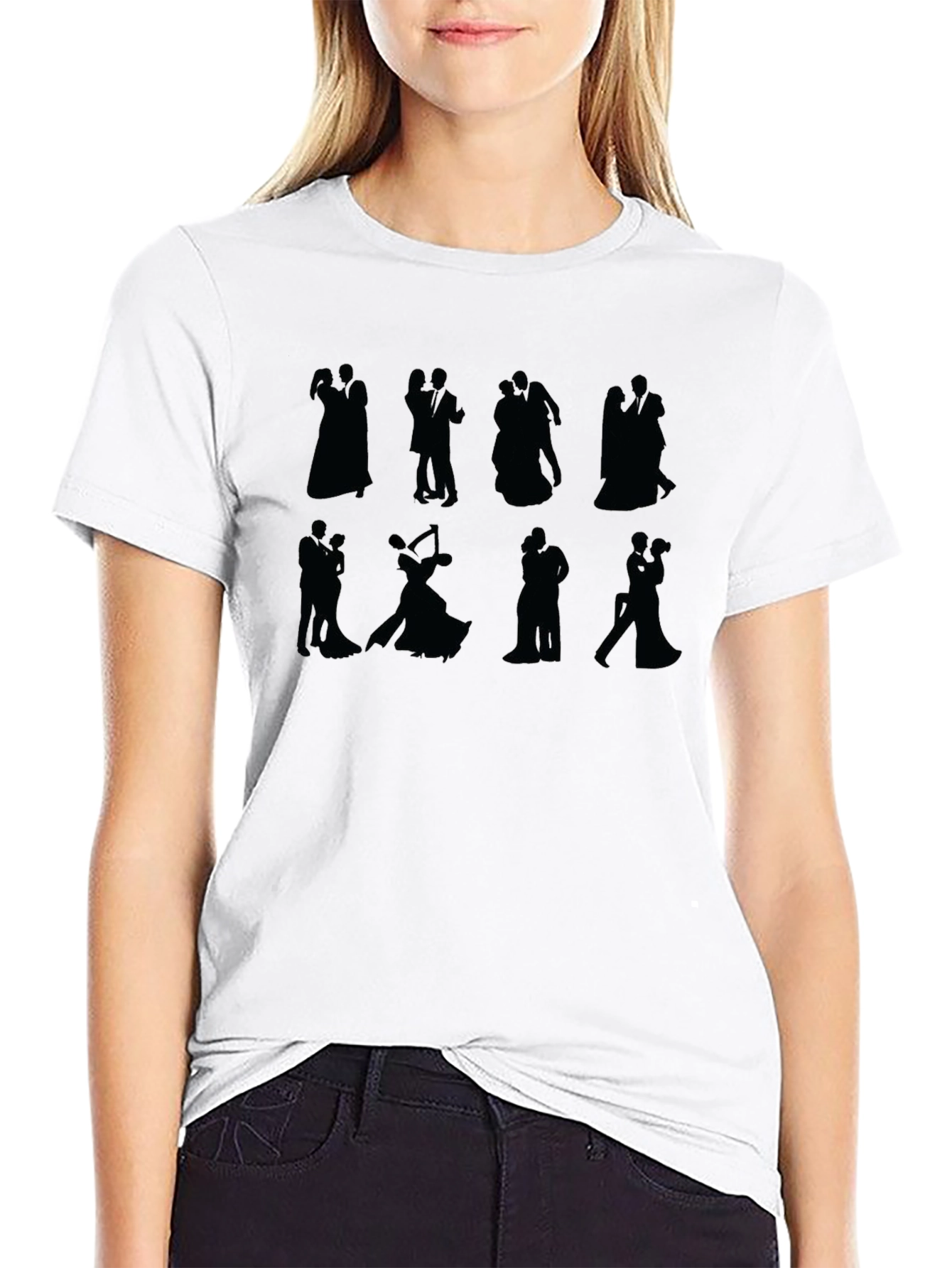 Dance Silhouette T-Shirt - Black Graphic Tee