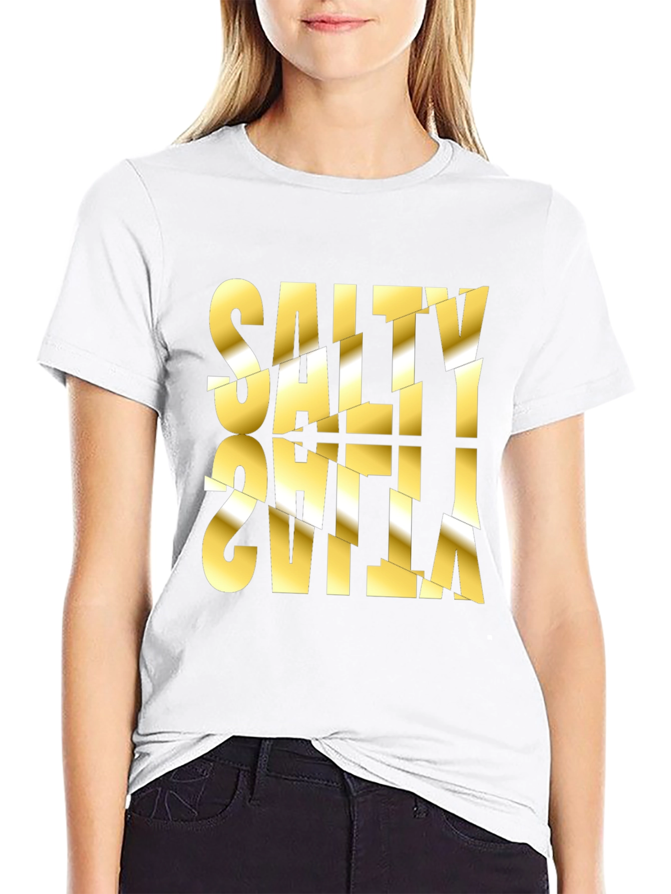 Salty Sevilla Graphic Tee - Unique Distorted Design